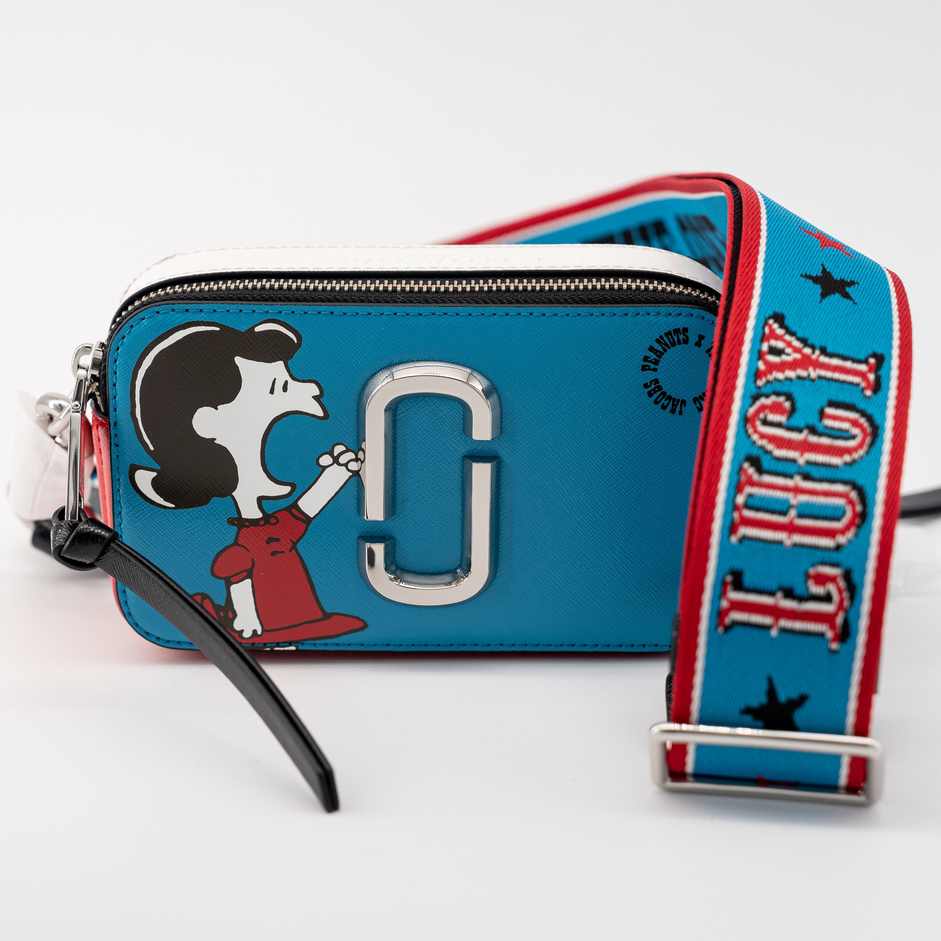 Marc Jacobs Snapshot Peanuts Camera Bag Blue Red Lucy, Women's