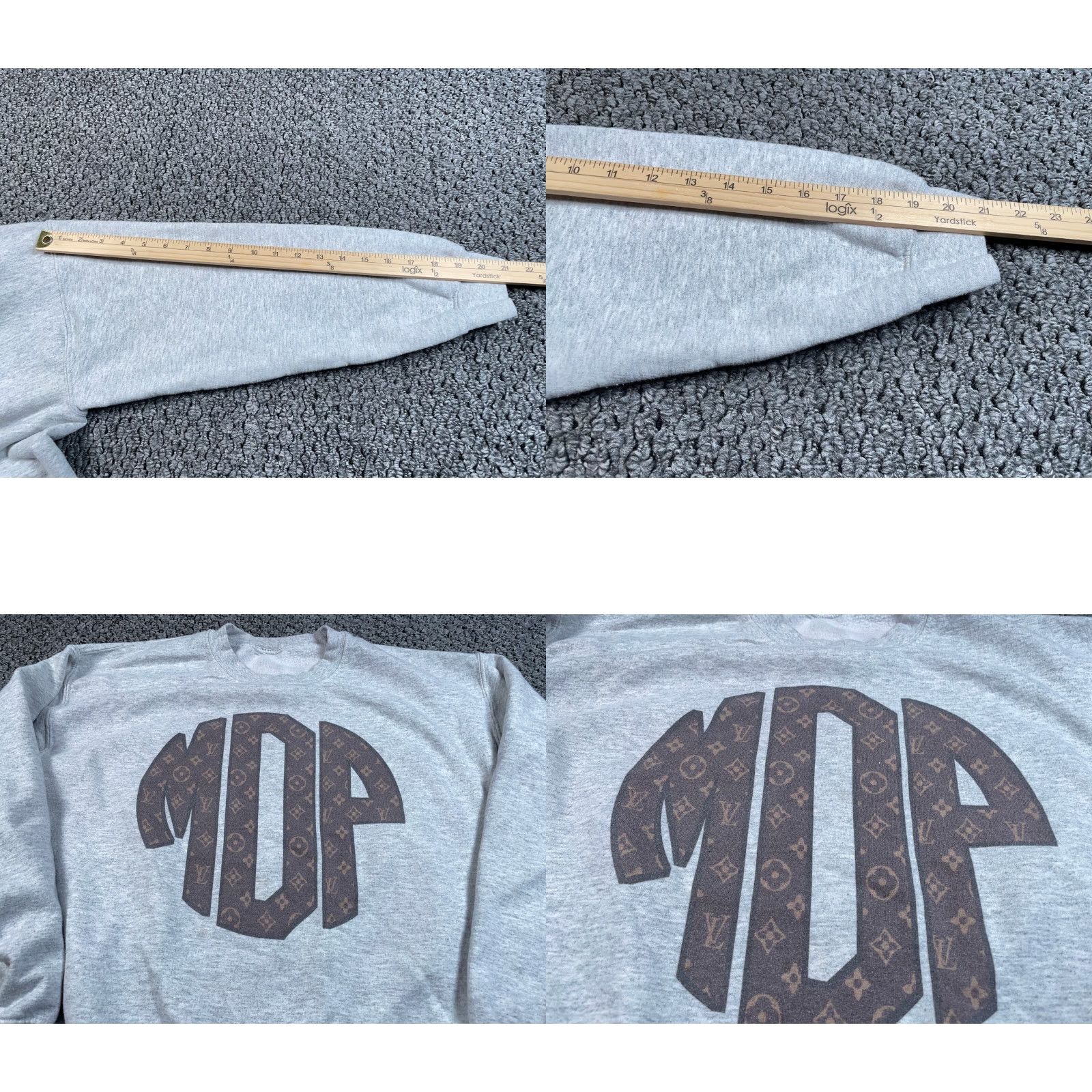 J Brand Vintage Brand Pattern Style Sweatshirt MDP Luxury Adult Medium Gray Crewneck Streetwear Ladies? Size US L / EU 52-54 / 3 - 8 Thumbnail