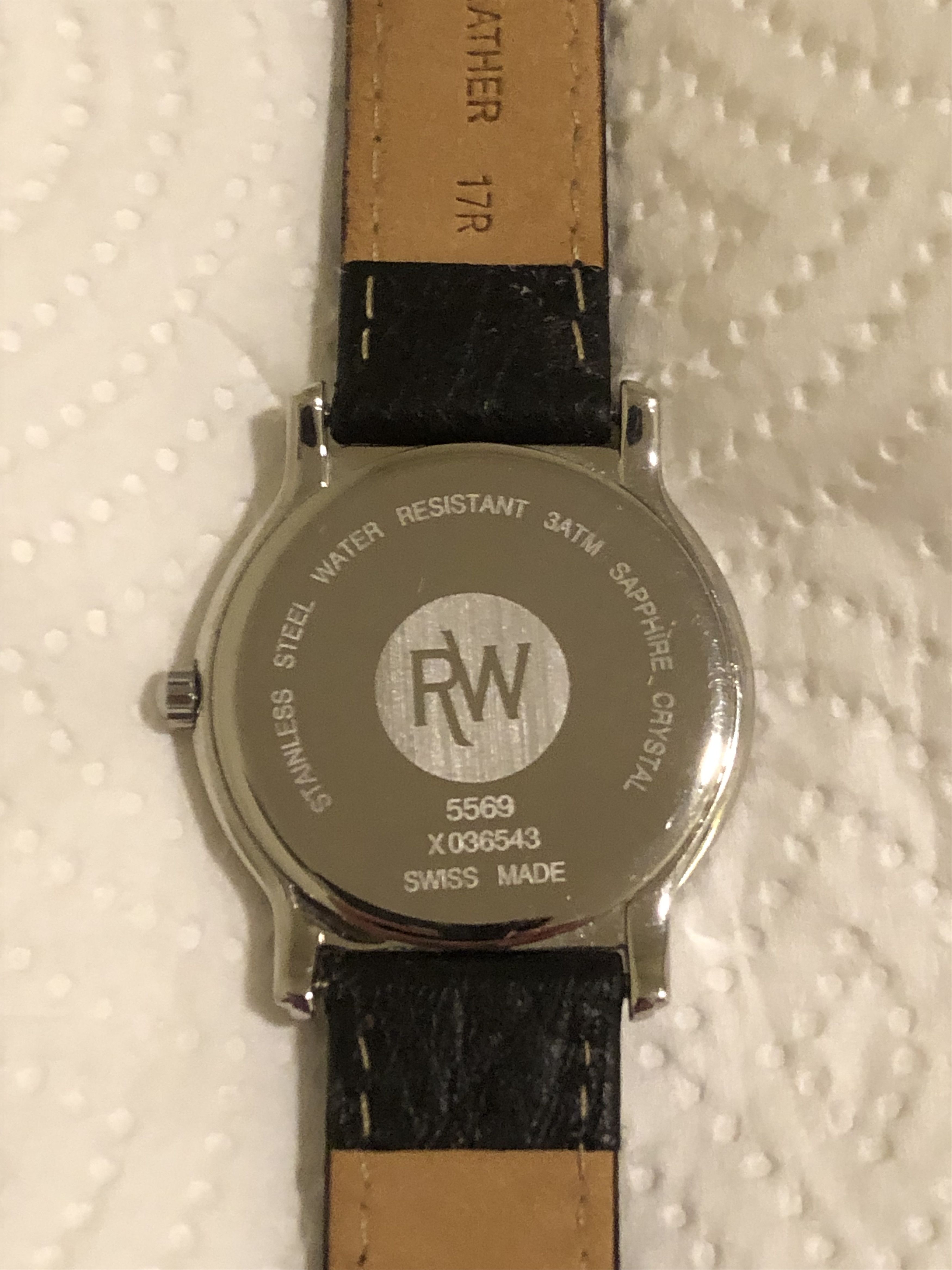 RAYMOND WEIL Raymond Weil 5569 Stainless Steel Leather Watch Size 34 - 5 Thumbnail