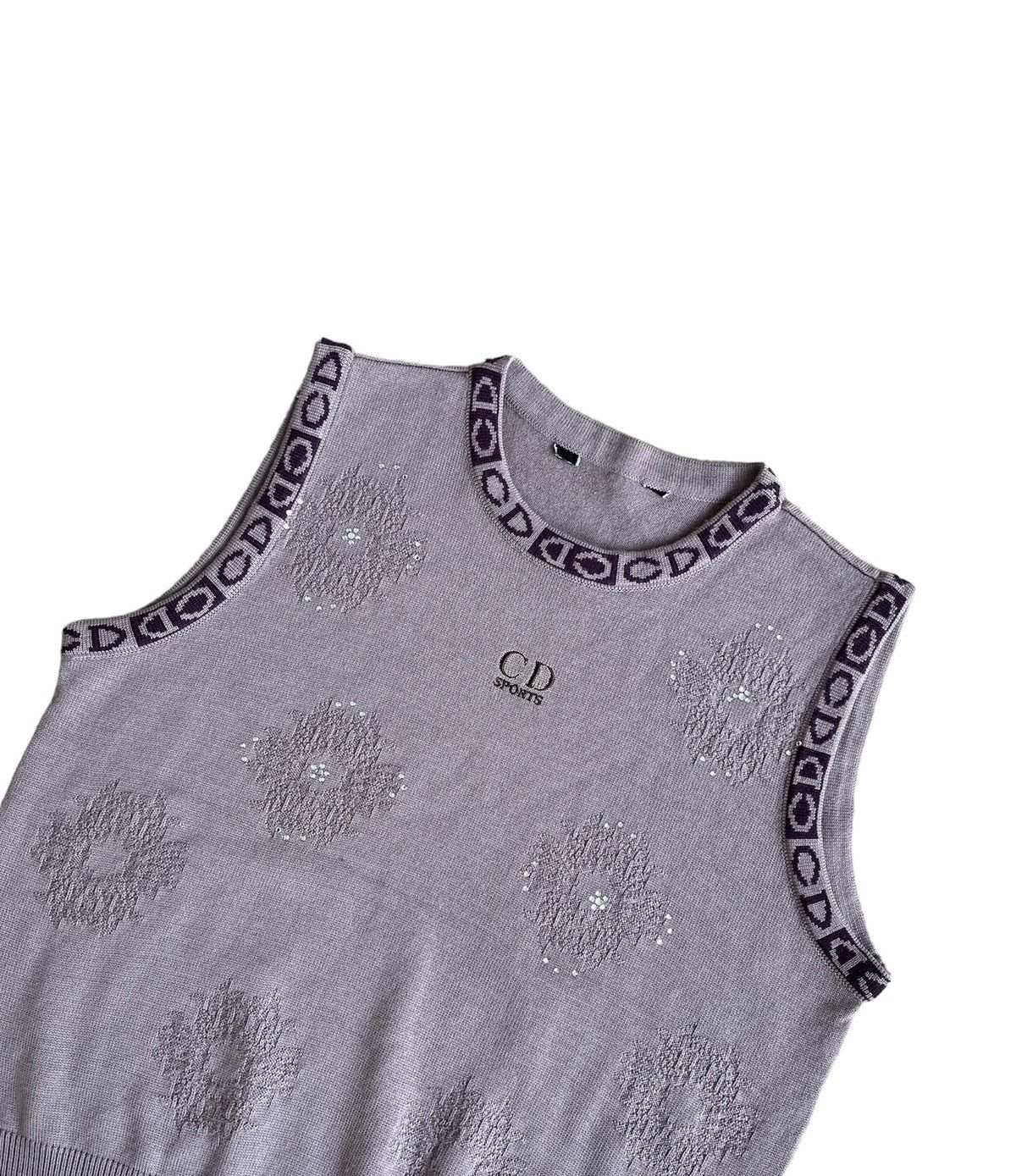 Vintage Christian Dior Sports Vest Knitwear Women"s Center Logo Size S / US 4 / IT 40 - 4 Thumbnail
