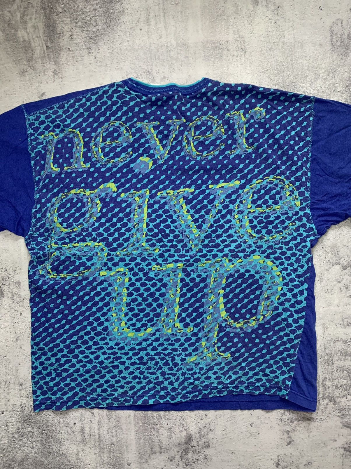 Nike × Vintage Vintage Nike Just Do It AOP Never Give Up T Shirt Size US L / EU 52-54 / 3 - 4 Thumbnail
