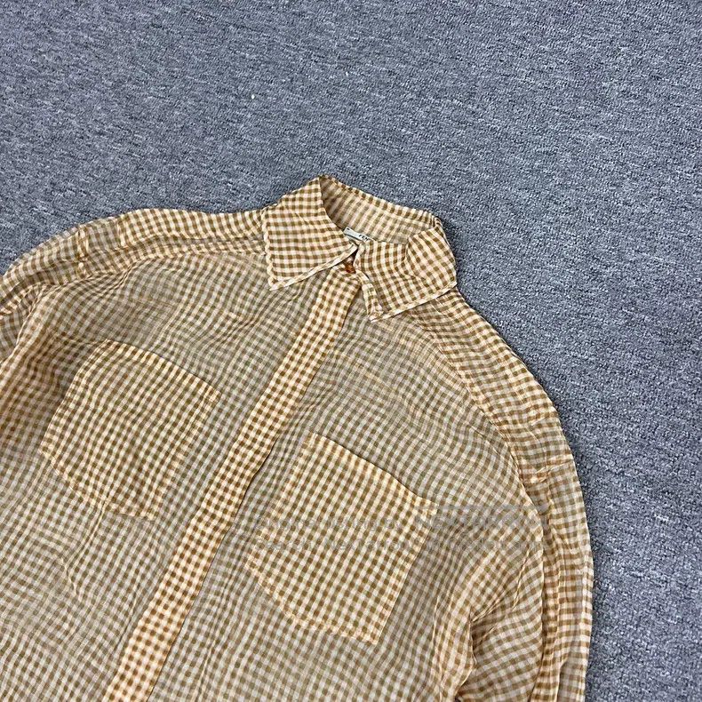 Fendi Fendi Pure Silk Woven Organza Checkered Shirt Size XS / US 0-2 / IT 36-38 - 3 Thumbnail