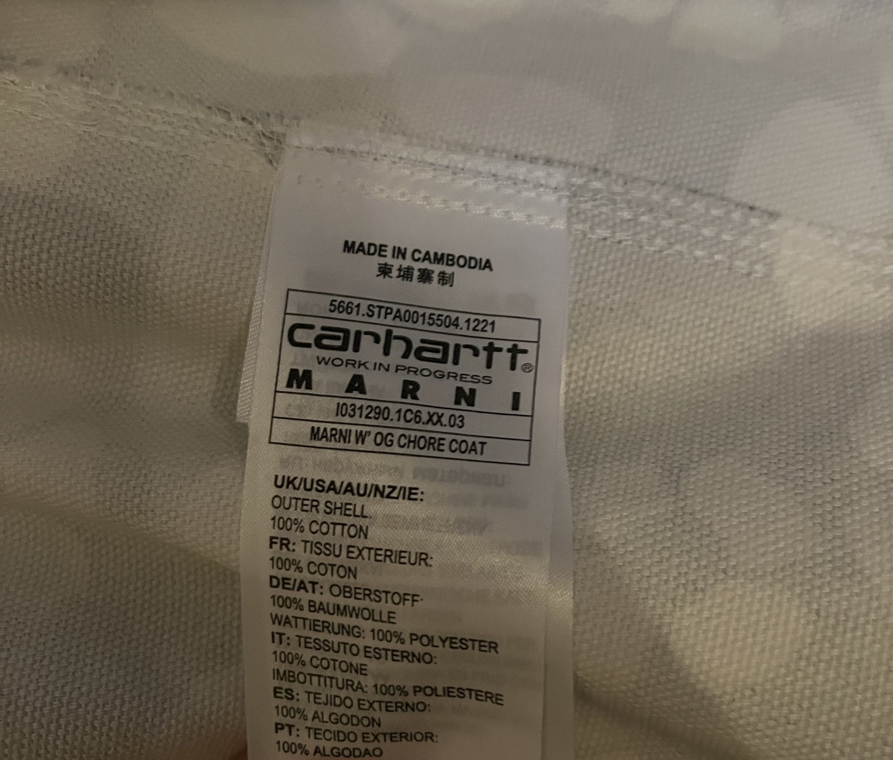 Carhartt Wip × Marni Carhartt WIP x Marni OG Chore Coat *Factory Sample* Size US L / EU 52-54 / 3 - 5 Thumbnail