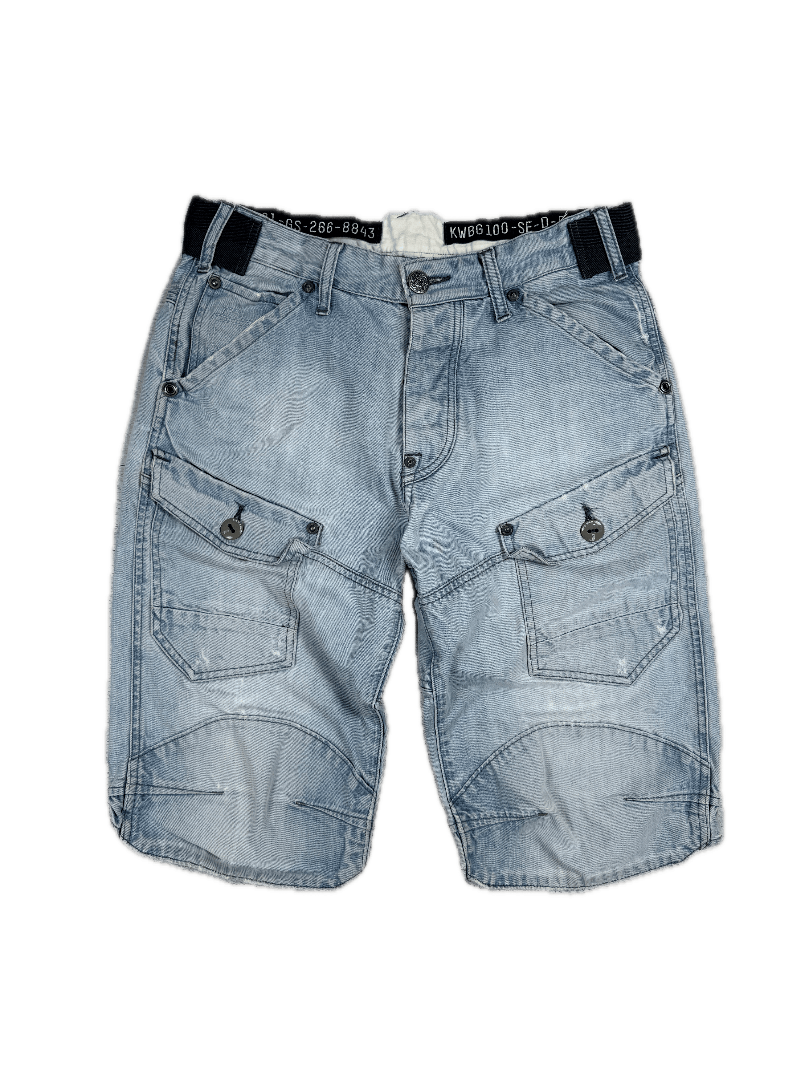 G-Star × Vintage G-Star Raw Storm 5620 Shorts Cargo Blue Streeetwear Size US 31 - 1 Thumbnail