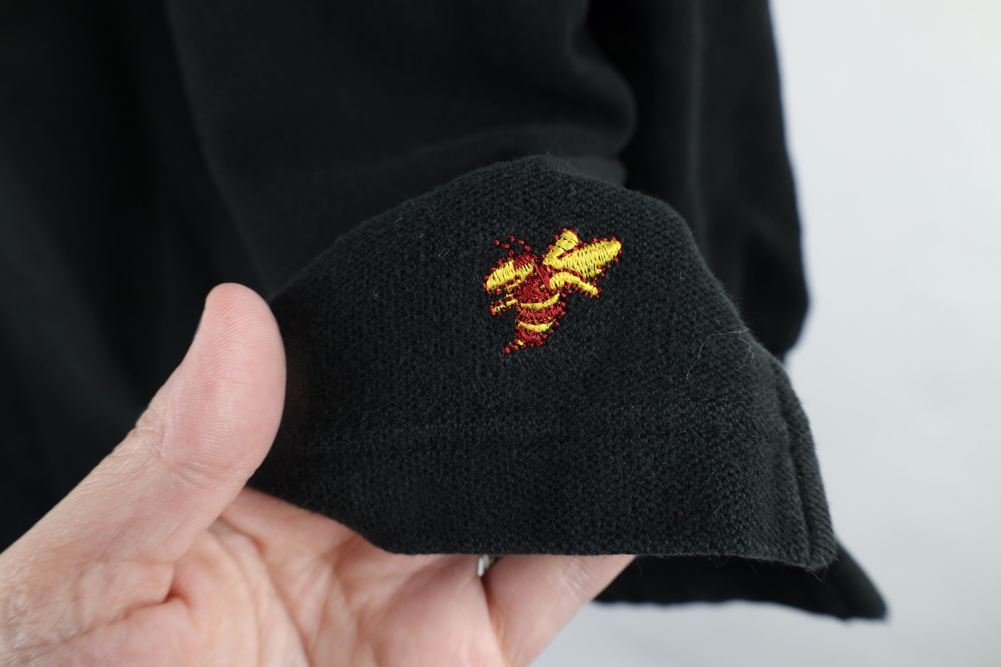Vintage Vintage 90s Streetwear Blank Long Sleeve Polo Shirt Black Size XXL / US 16-18 / IT 52-54 - 4 Thumbnail