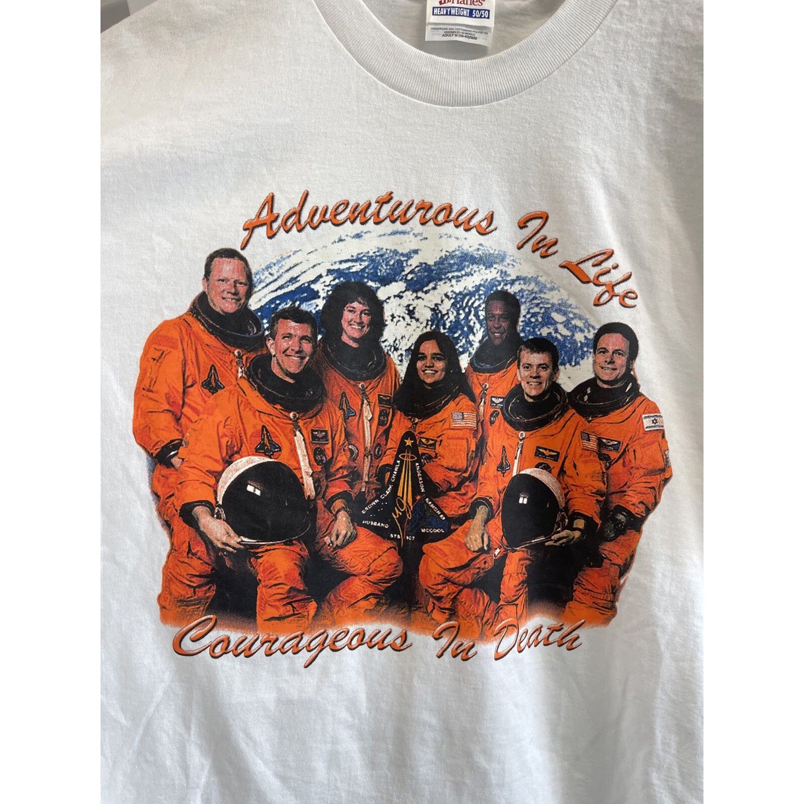 Other VTG 90S Challenger NASA Crew “Adventurous In Life Courageous Size US M / EU 48-50 / 2 - 1 Thumbnail