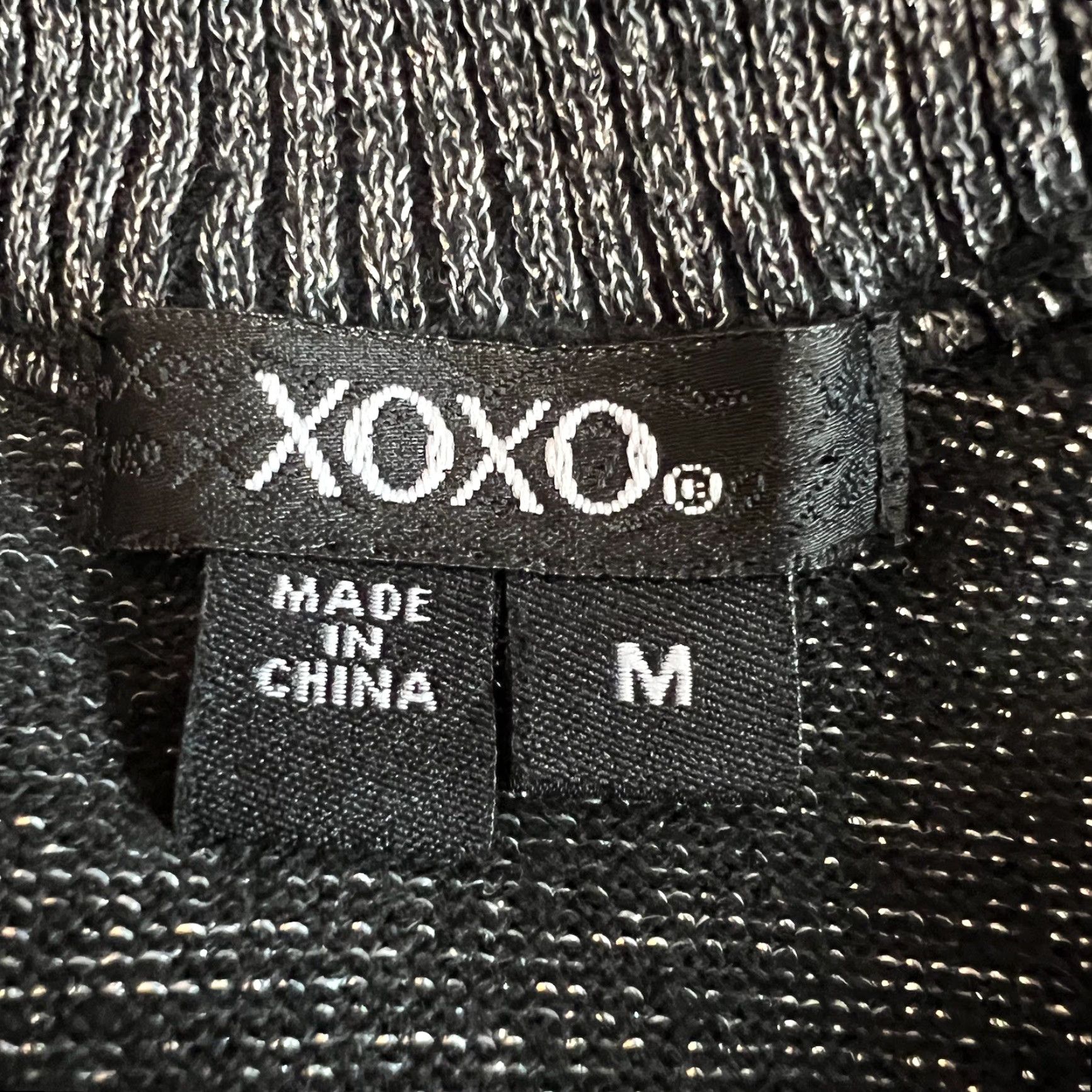 XOXO XOXO Sweater Cowl Neck 3/4 Sleeve Kimono Gray M Silver Shimmer Metallic Pullover Women's Size M / US 6-8 / IT 42-44 - 6 Thumbnail