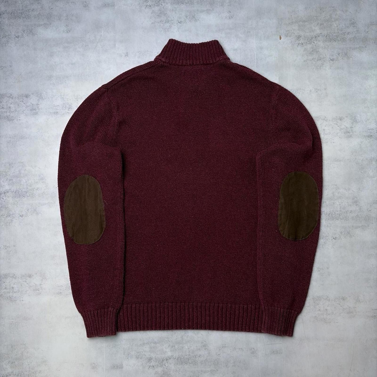Chaps Y2K Chaps Ralph Lauren Knit Leather Patch Button Up Sweater Size US M / EU 48-50 / 2 - 2 Thumbnail