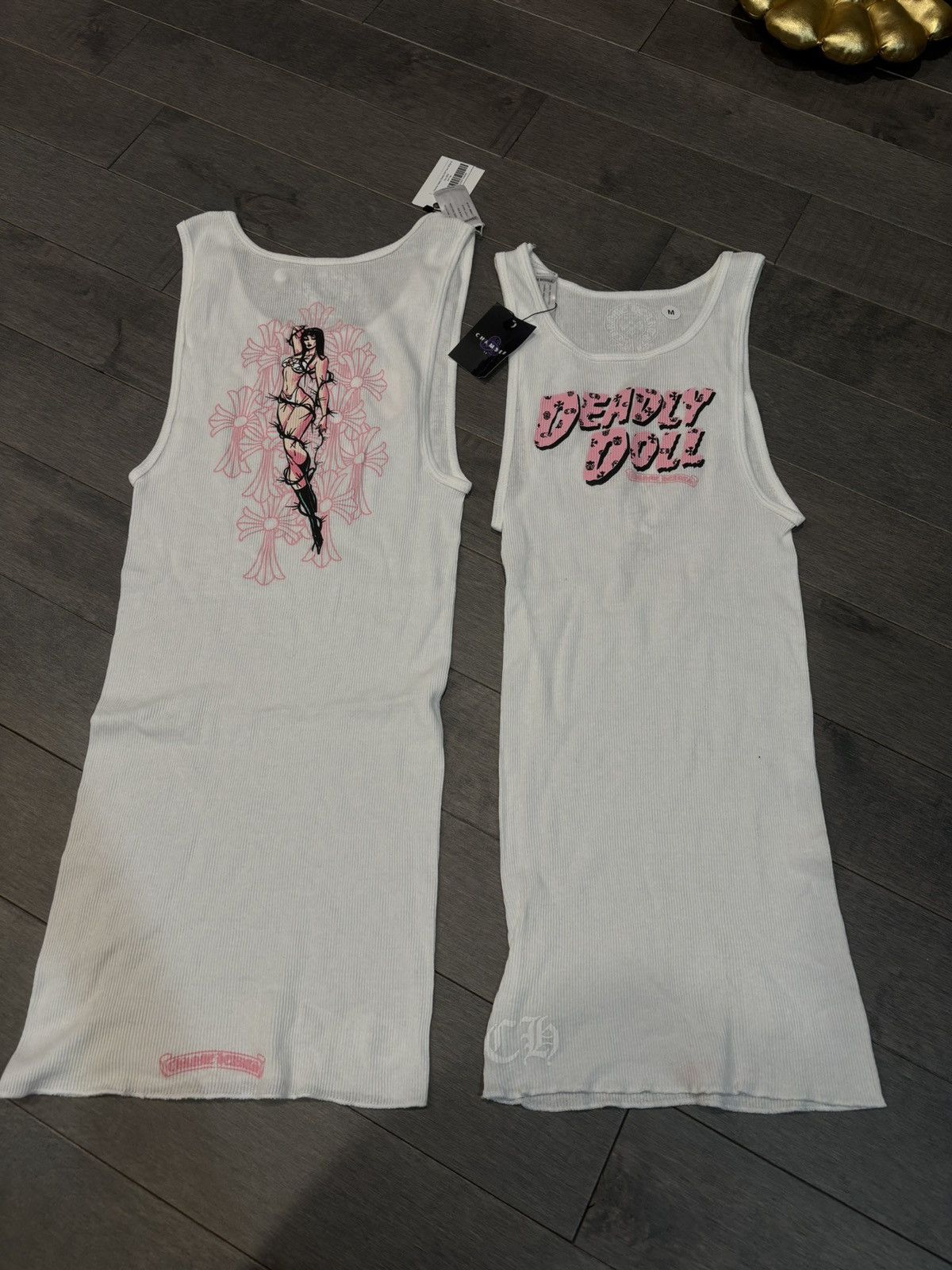 Chrome Hearts Chrome hearts deadly doll white tank top dress