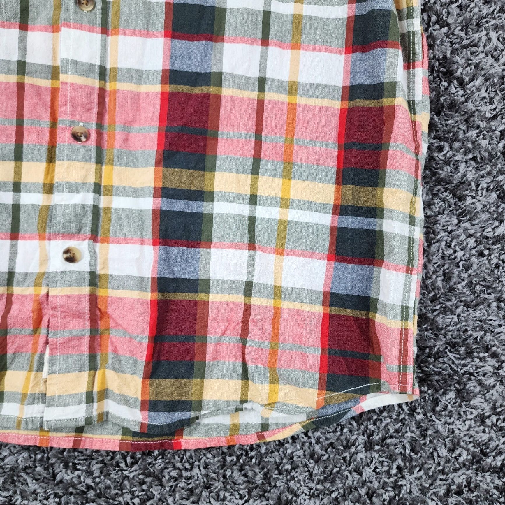 Vintage Woolrich Shirt Men L Short Sleeve Button-Up Plaid Red Green Woolrich Plaid Shirt 90s? (Adjusting: but no new details) Size US 33 - 2 Thumbnail