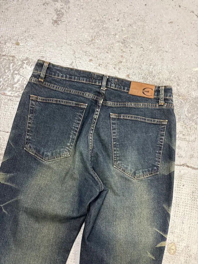 Just Cavalli 2000s Cavalli Blue Denim Washed Jeans Size US 32 / EU 48 - 7 Thumbnail