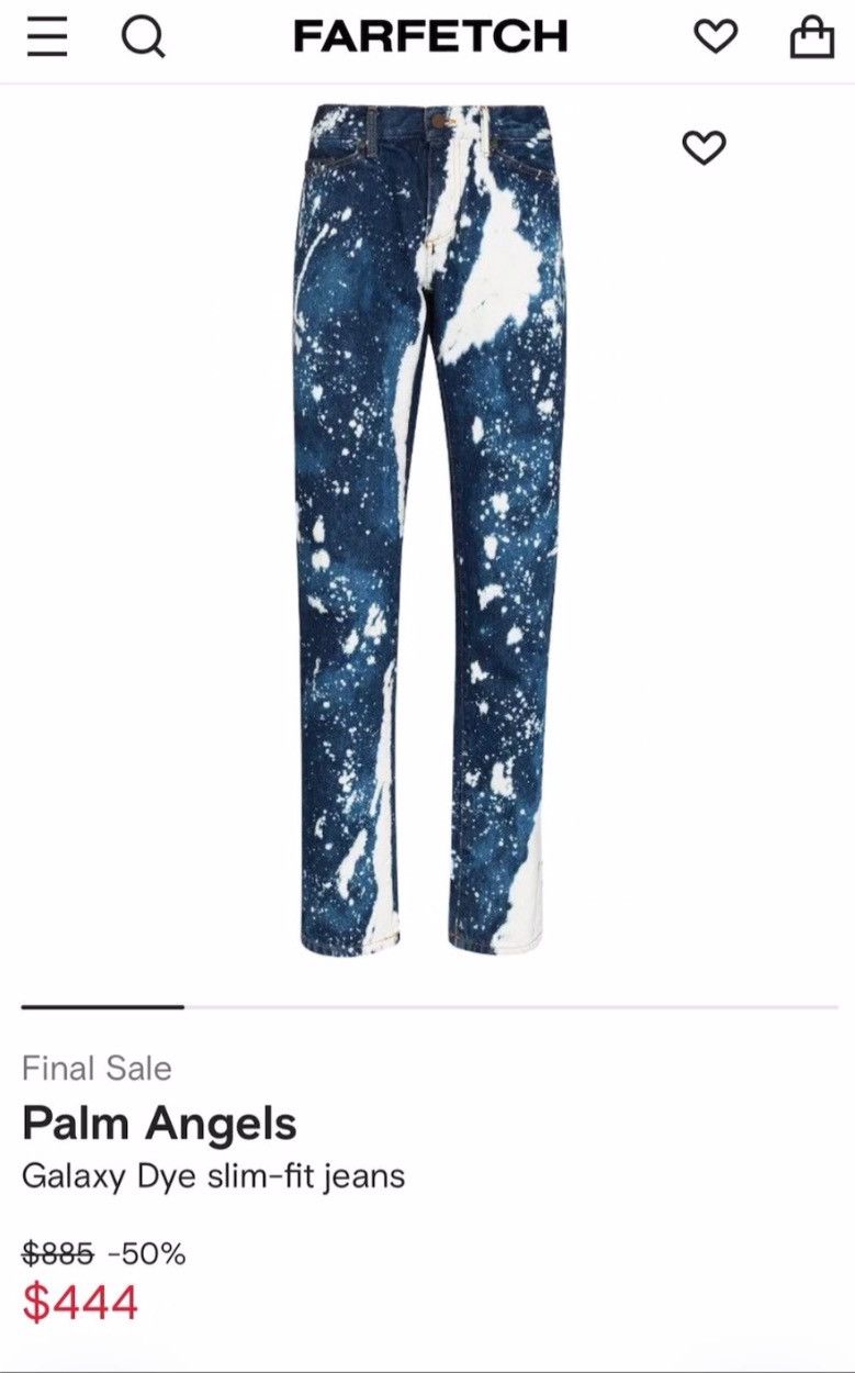 Palm Angels Palm Angels Galaxy Dye Slim Fit Jeans Size US 34 / EU 50 - 11 Thumbnail