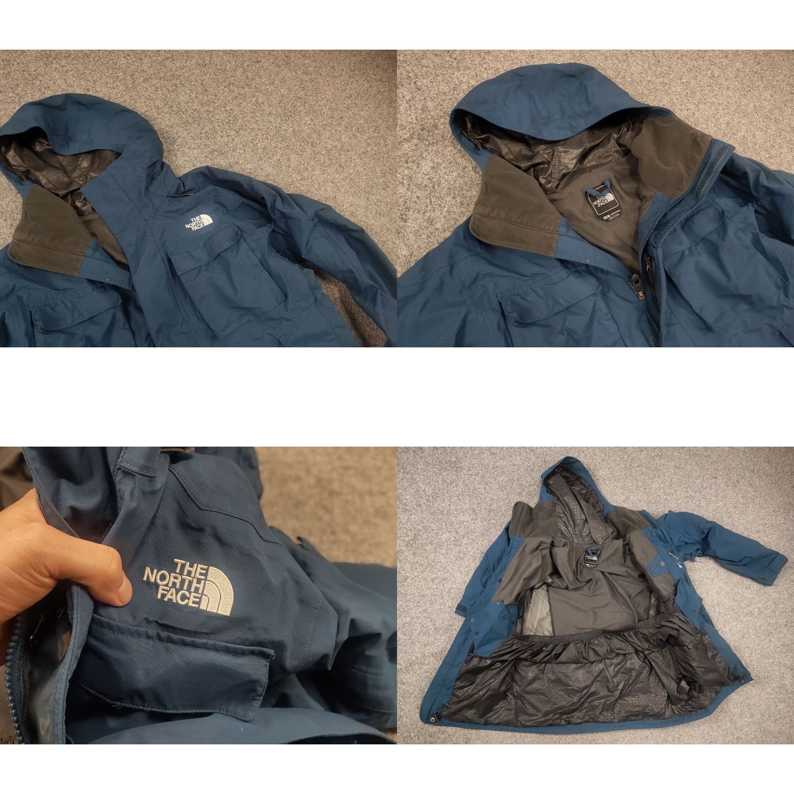 The North Face VINTAGE The North Face Blue HyVent Waterproof Hooded Pocket Zip Ski Jacket Y2K Style Size US S / EU 44-46 / 1 - 8 Thumbnail