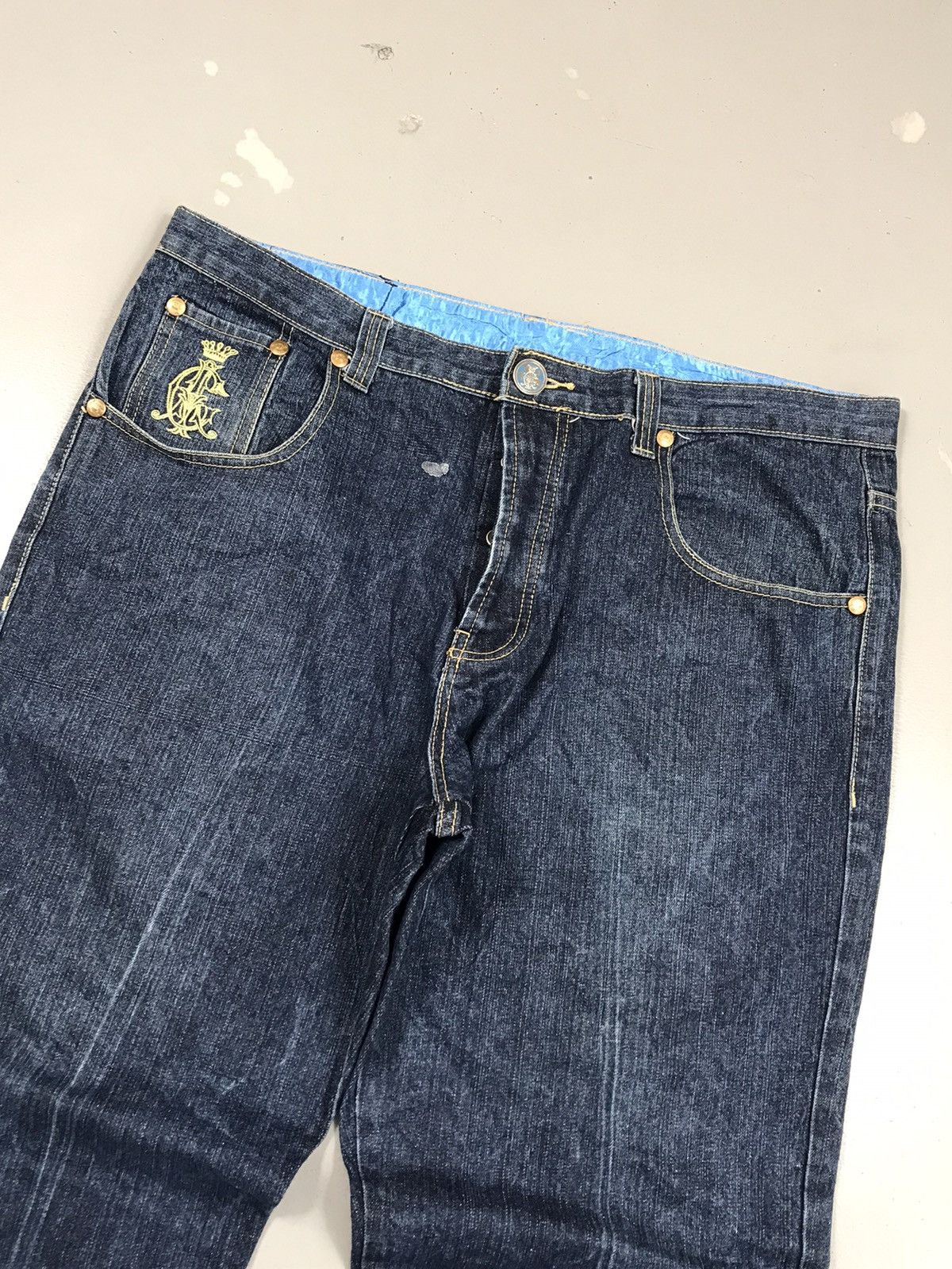 Christian Audigier × Ed Hardy × Vintage Rare vintage Christian Audigier crazy embroidered denim Size US 41 - 7 Thumbnail