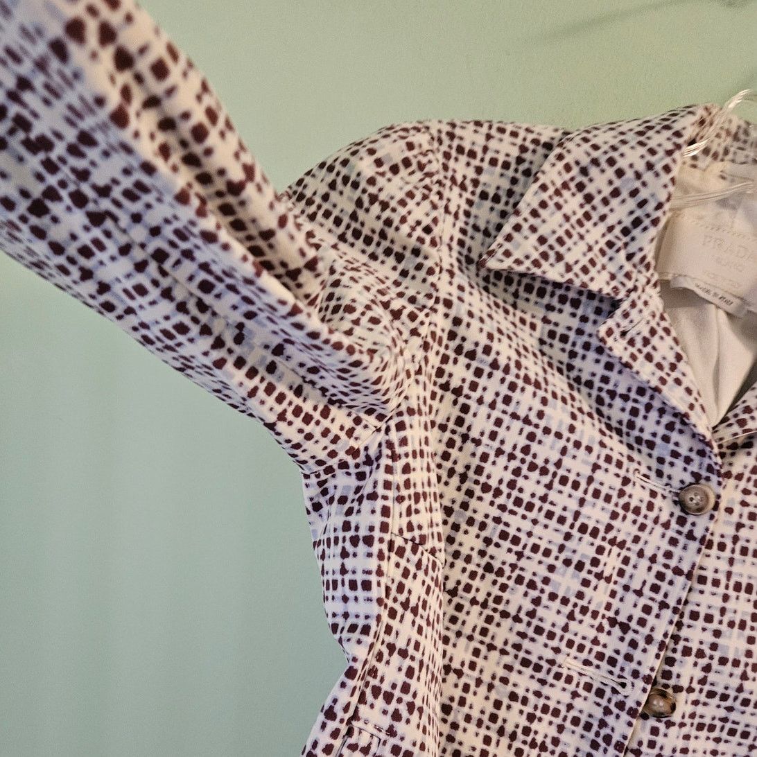 Prada Prada Milano Designer Geometric Printed Blazer Style Jacket Size XS / US 0-2 / IT 36-38 - 11 Thumbnail