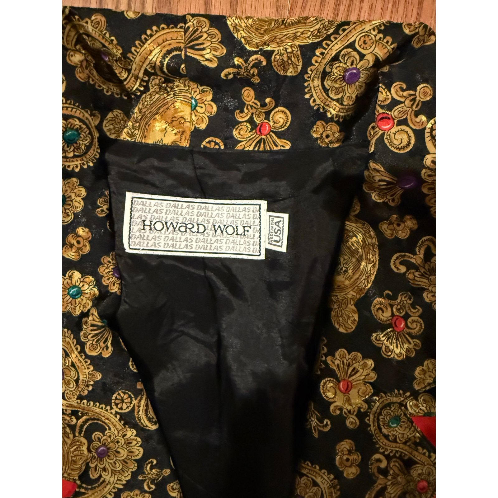 Other 70s/80s Silk Howard Wolf Blazer Size XL / US 12-14 / IT 48-50 - 6 Thumbnail