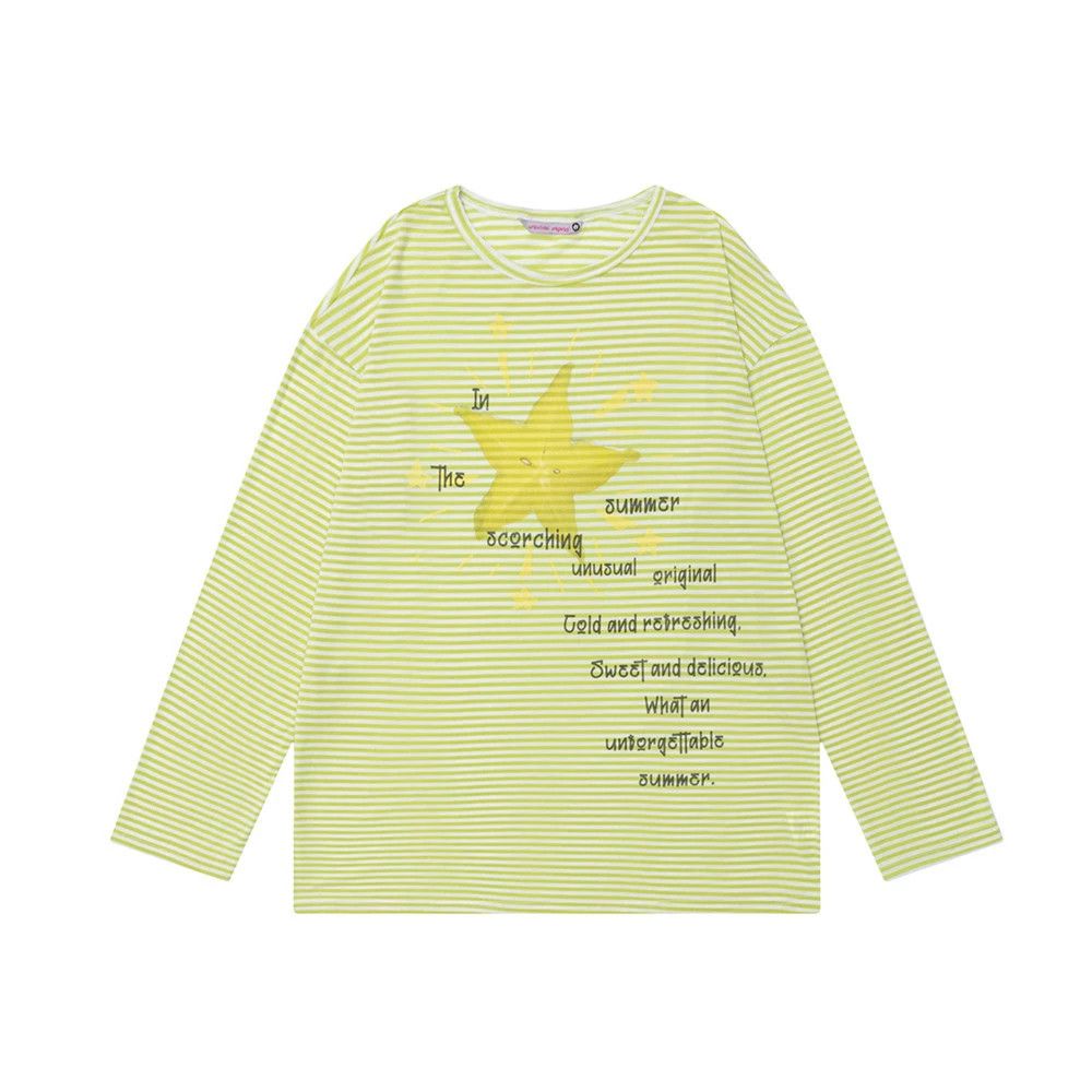 Japanese Brand Men's street loose casual fun striped long-sleeved T-shirt Size US M / EU 48-50 / 2 - 1 Thumbnail