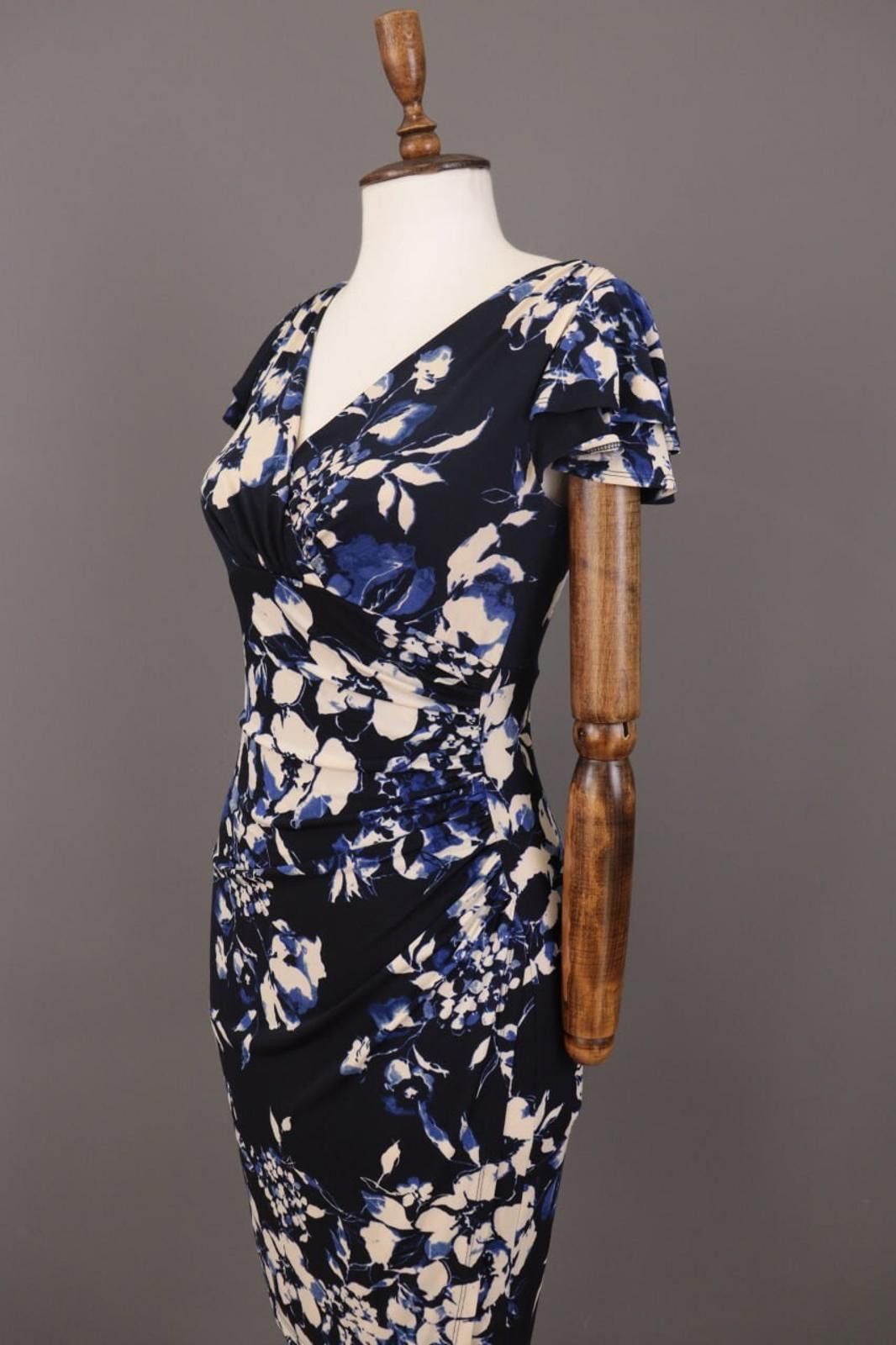 Lauren Ralph Lauren Ladies Ralph Lauren Blue Floral Evening Dress Size 15? Size M / US 6-8 / IT 42-44 - 5 Thumbnail