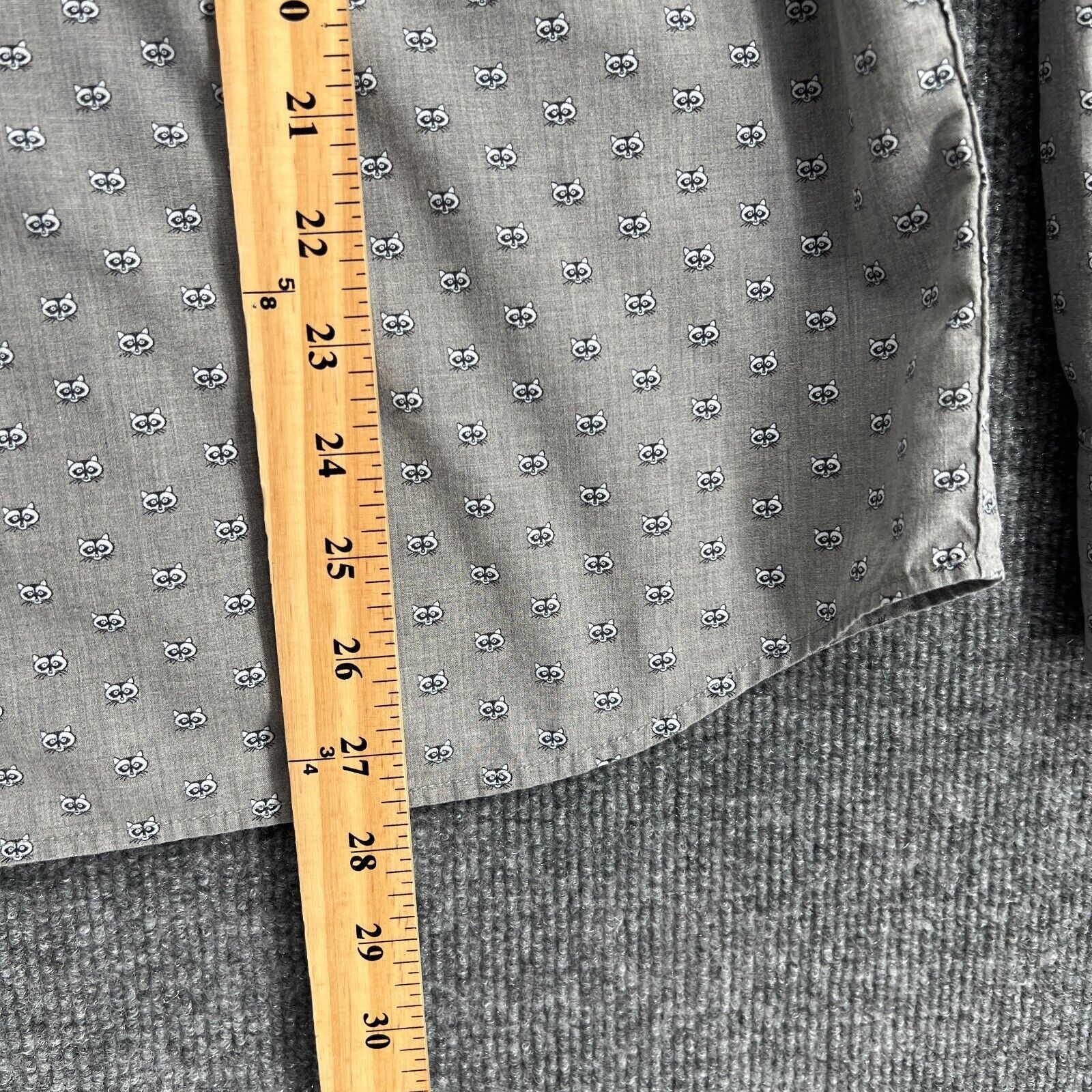 Banana Republic Banana Republic Luxe Poplin Untucked Slim Shirt Racoon Print Size US M / EU 48-50 / 2 - 10 Thumbnail