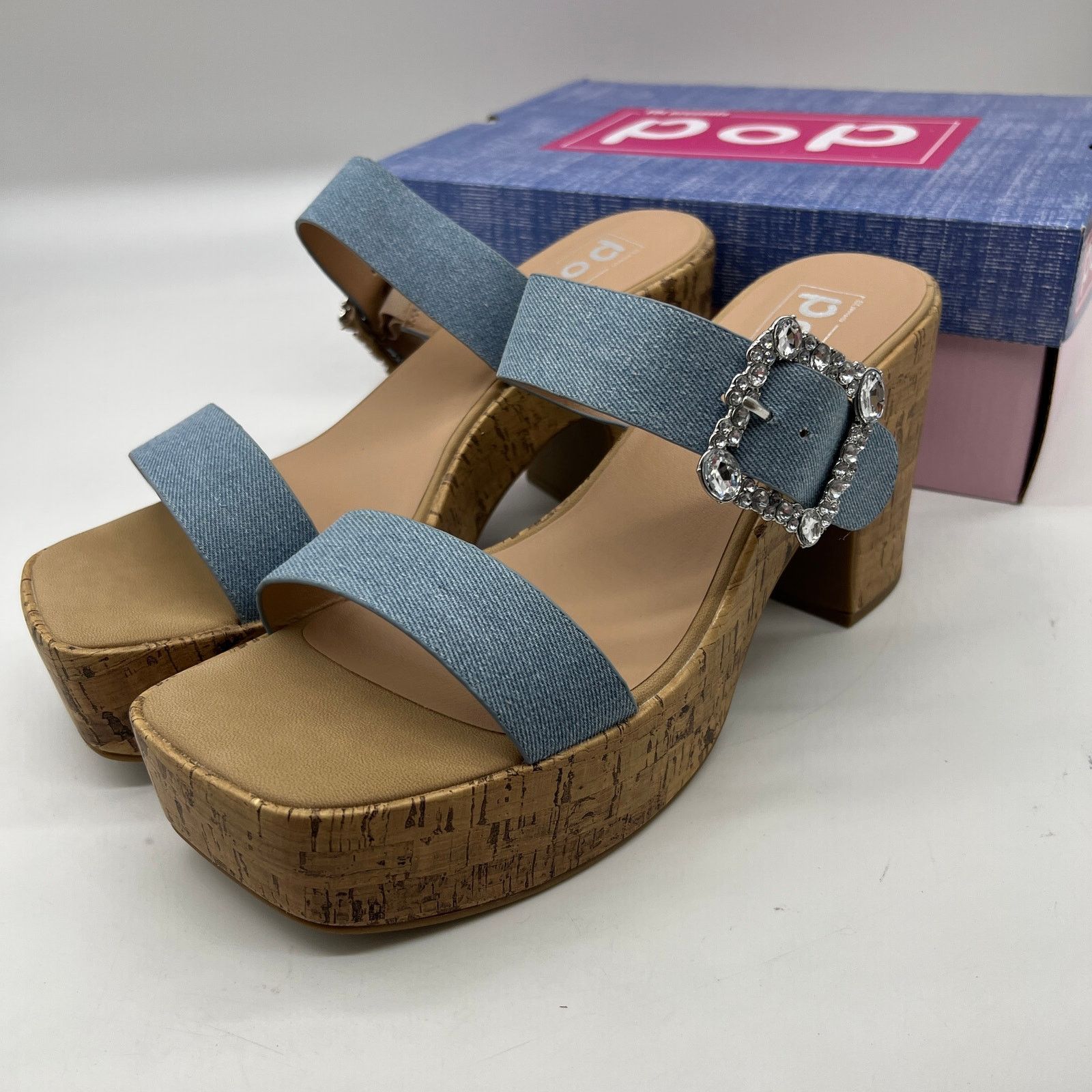 Other Pop Womens Kallie Heeled Sandals Pink Fuschia Multicolor Size US 11 / IT 41 - 6 Thumbnail