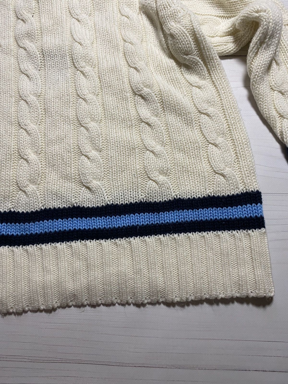 Vintage Vintage GM Sweater V-Neck 80s George Valley Cricket Club Size US M / EU 48-50 / 2 - 16 Thumbnail