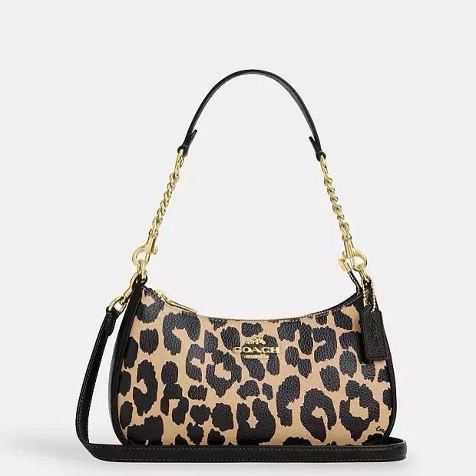Coach NWT COACH Teri Shoulder Bag Leopard CBH61 Leopard Crossbody Size ONE SIZE - 5 Thumbnail