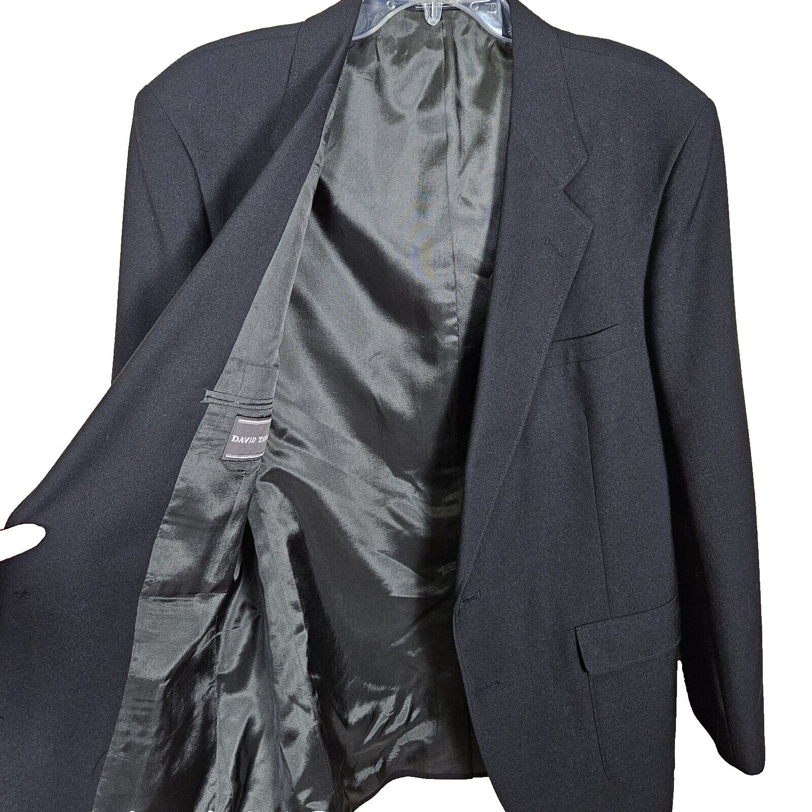 David Taylor David Taylor Blazer Mens 42L Black Gold Buttons Size 42L - 3 Thumbnail