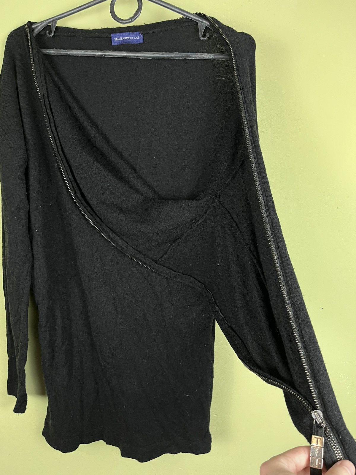 Trussardi Vintage Trussardi full zip sleeve avantgarde sweater Size US L / EU 52-54 / 3 - 3 Thumbnail
