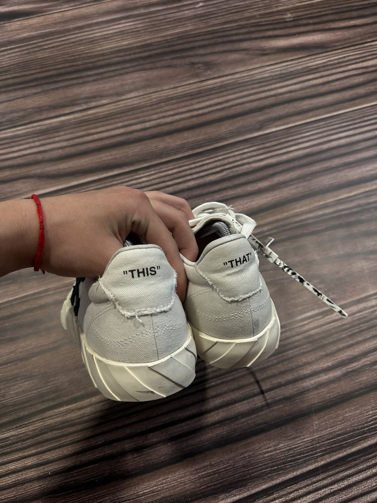 Off-White × Vintage Vintage Off-white liw vulcanized eco canvas sneakers Y2K Size US 7.5 / EU 40-41 - 6 Thumbnail