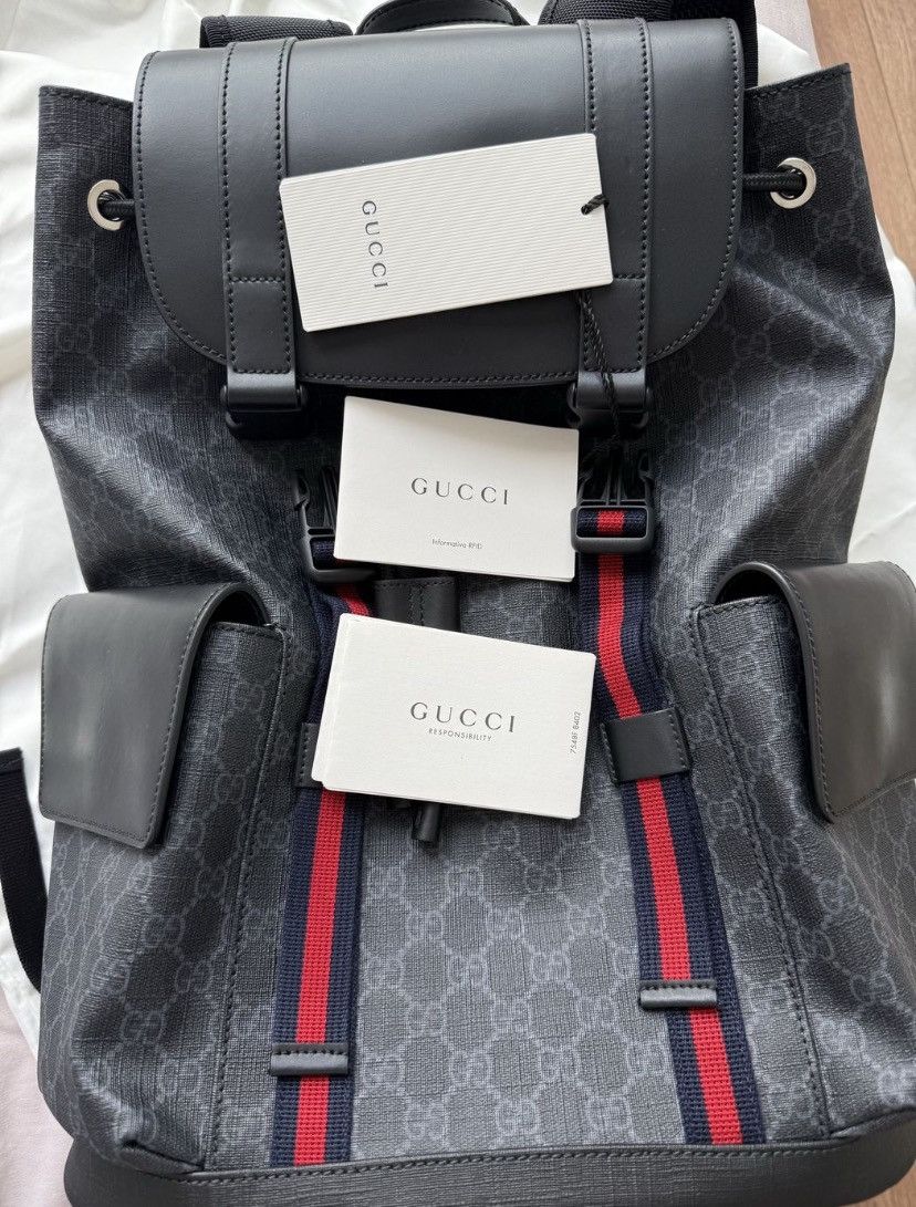 Gucci Gucci 49556 Gg Supreme Tiger Bag Pack Rucksack Canvas Men Size ONE SIZE - 2 Thumbnail