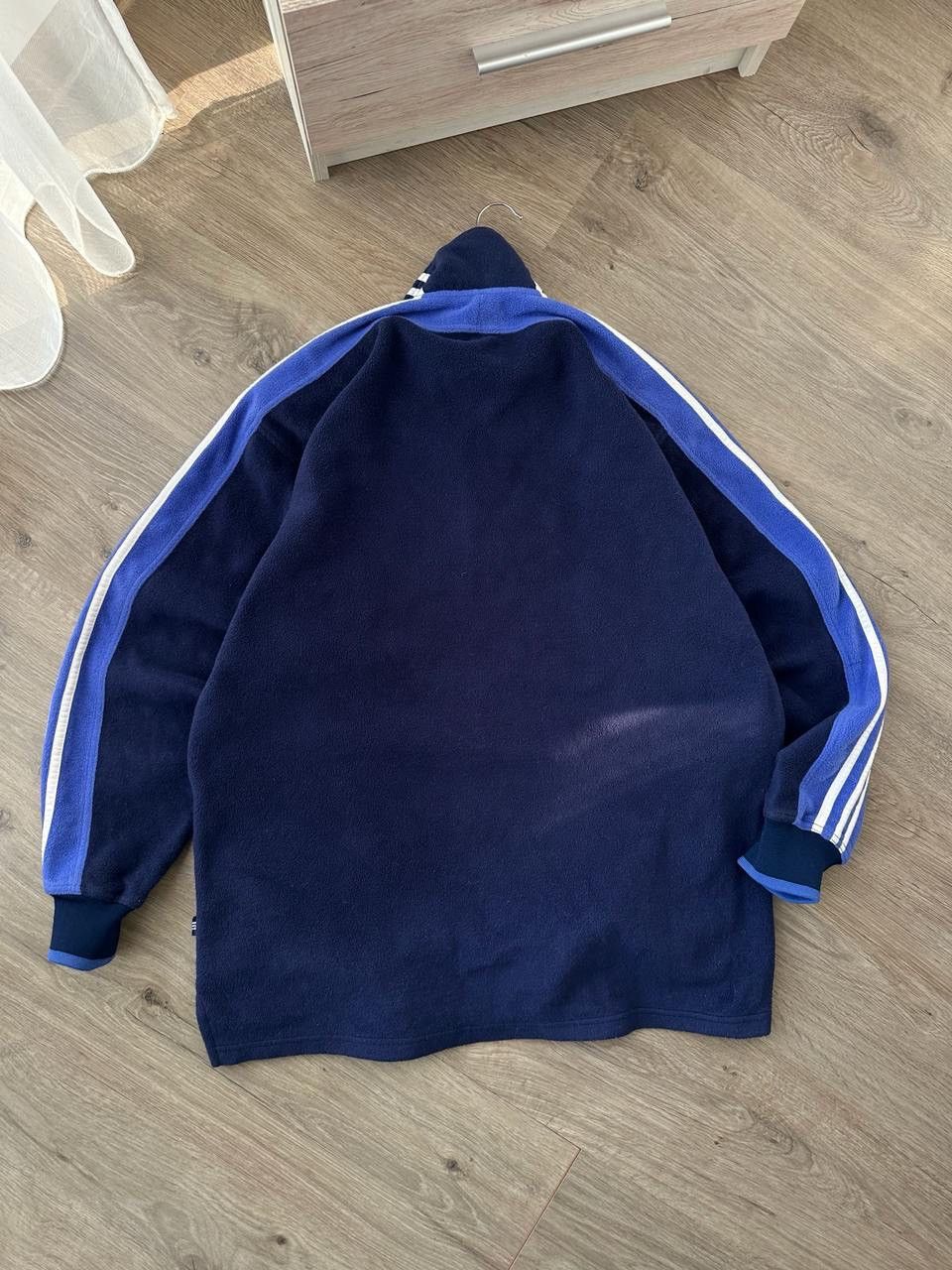 Adidas × Vintage Vintage Adidas 1/4 zip fleece blue hoodie Size US M / EU 48-50 / 2 - 19 Thumbnail
