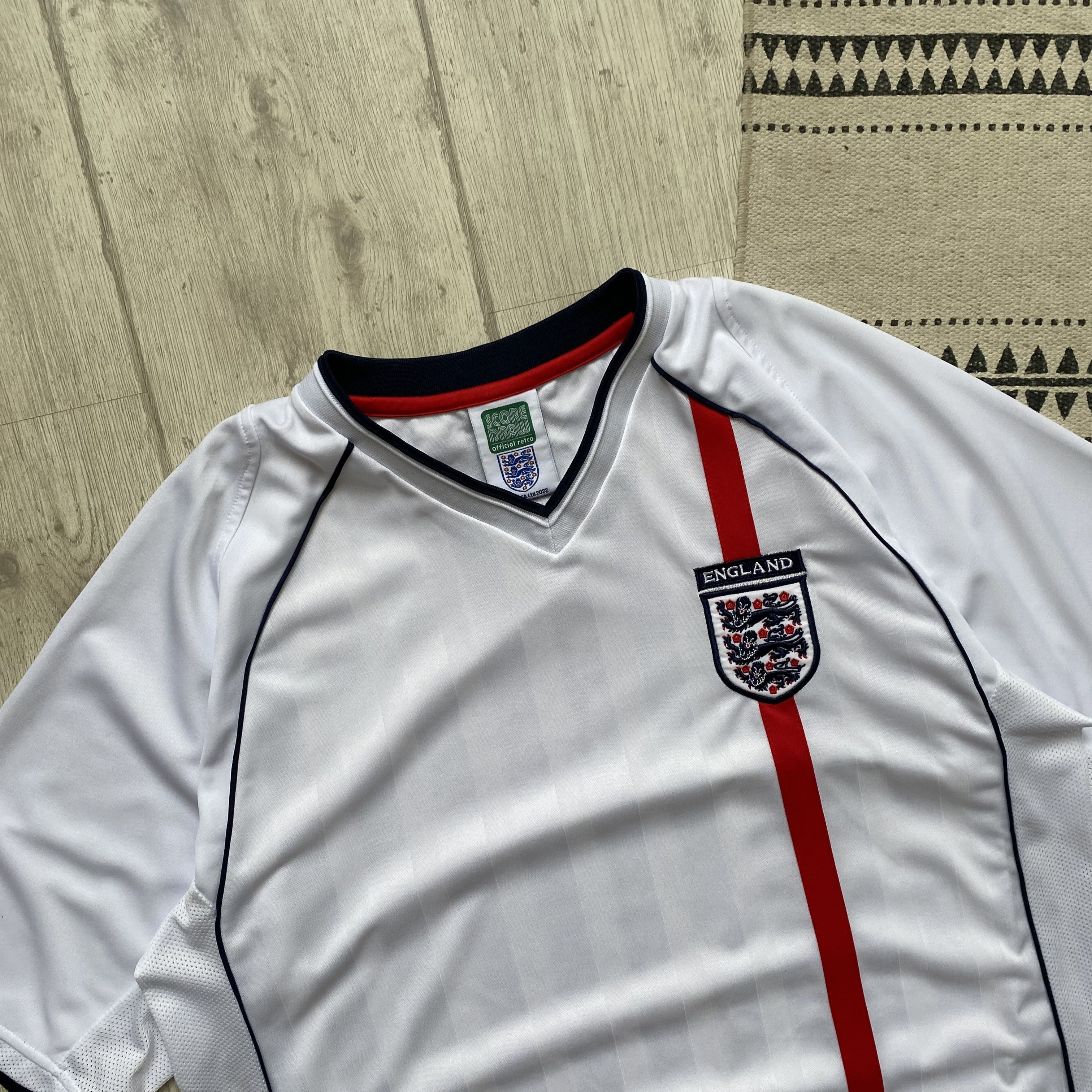 Adidas ⚽️ Vintage Retro England Soccer jersey Score Draw Y2K Size US L / EU 52-54 / 3 - 2 Thumbnail