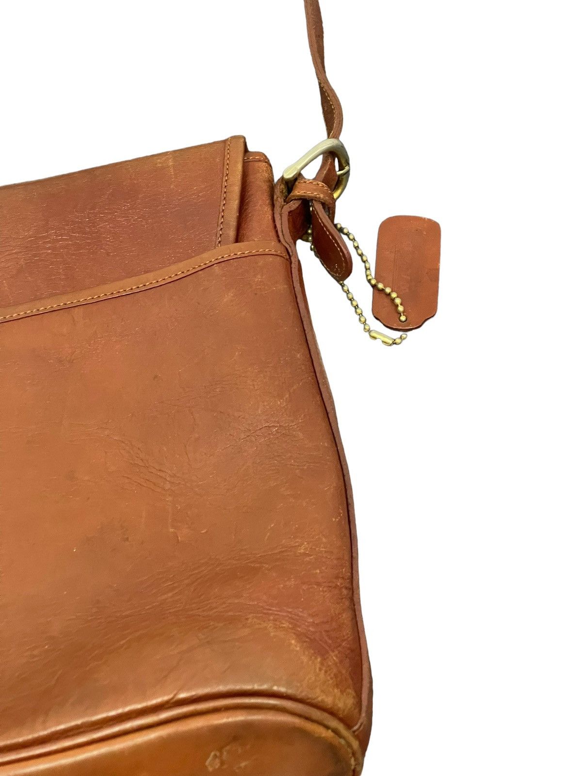 Japanese Brand Full Leather Patina Wako Cross Body Bag 4🟩 Size ONE SIZE - 20 Thumbnail