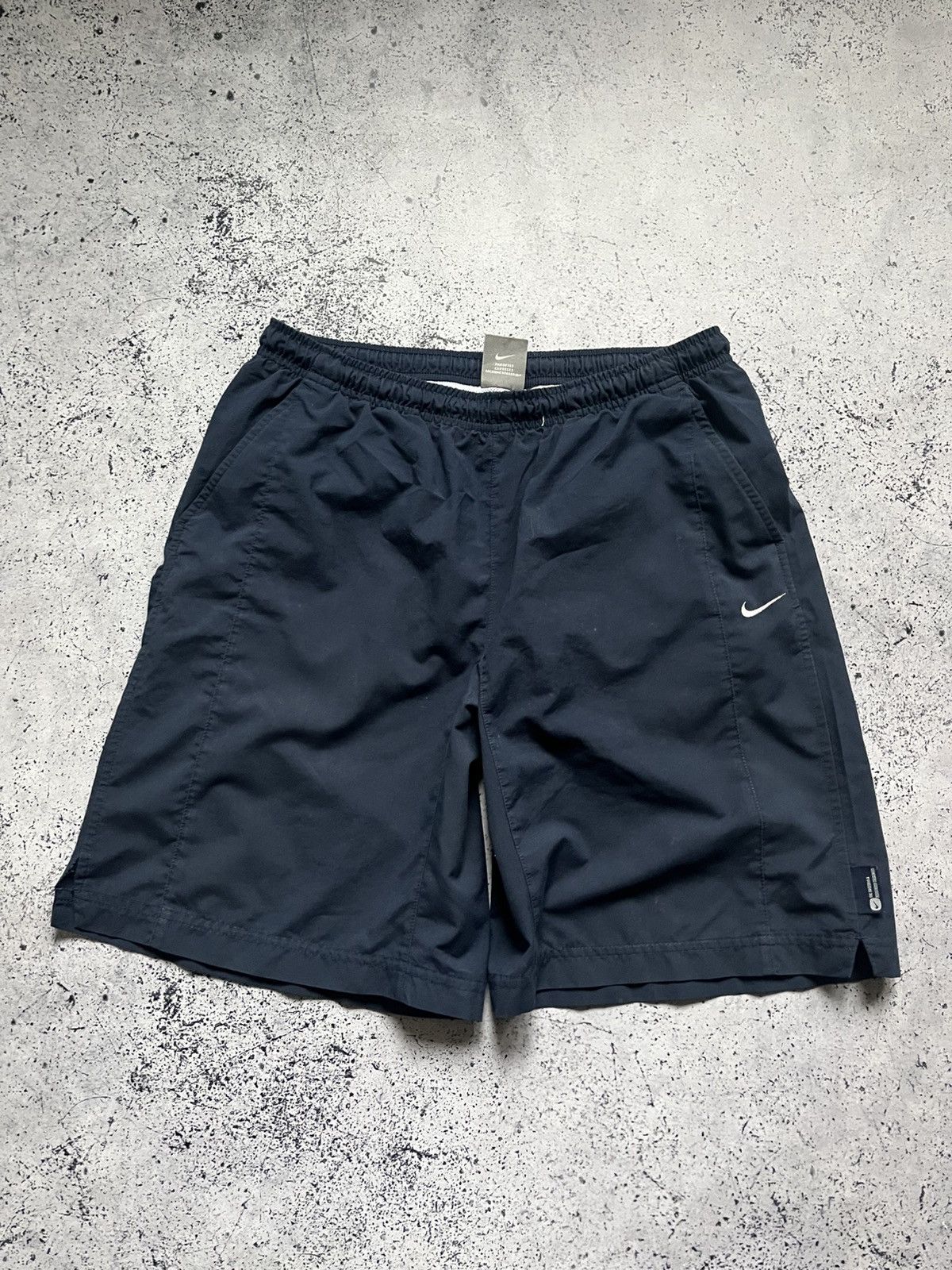 Nike × Vintage Vintage Nike Drill Swoosh Shorts Nylon Y2K USA Size US 32 / EU 48 - 2 Thumbnail