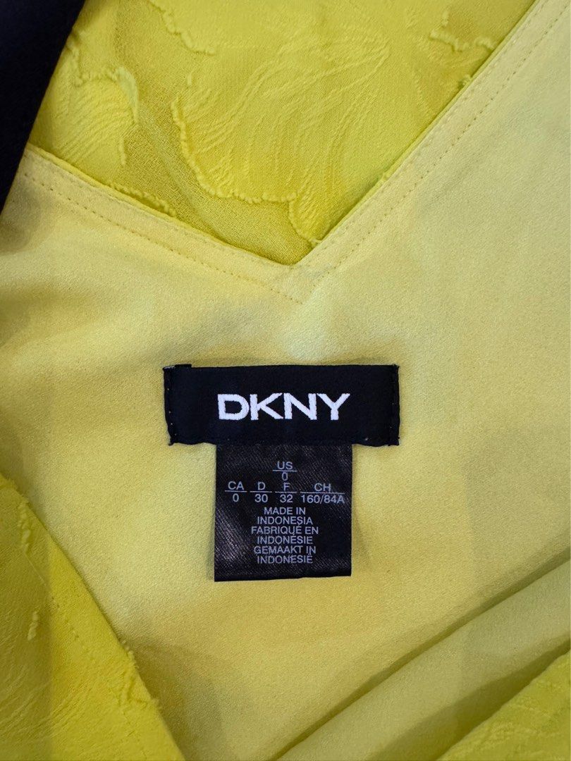 DKNY DKNY NEON YELLOW MAXIS DRESS SIZE 0 Size XXS / US 00 / IT 34 - 4 Thumbnail