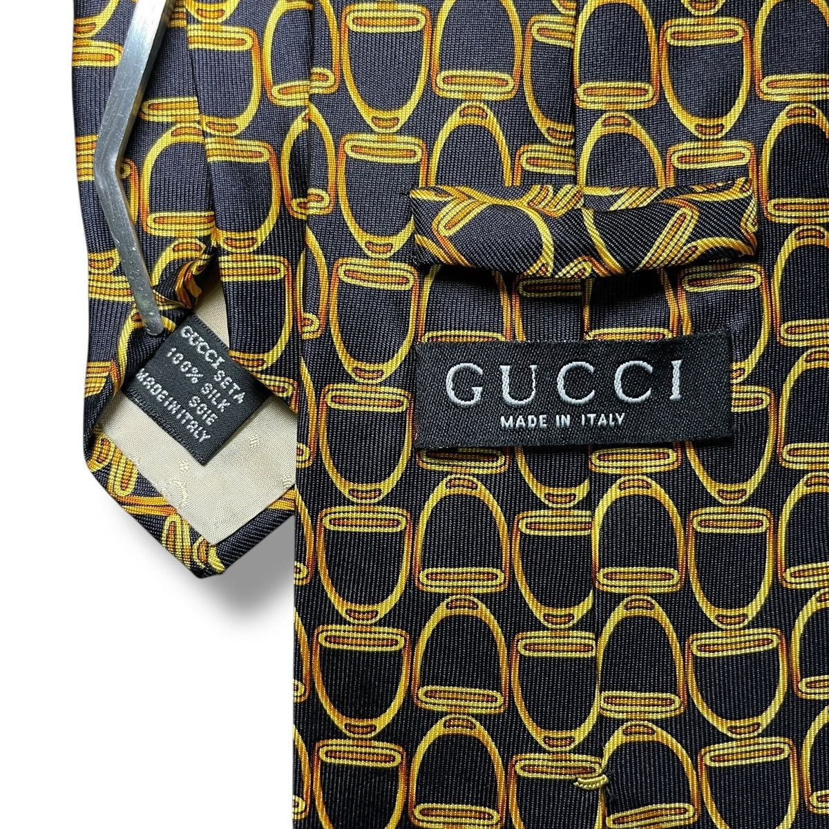 Gucci SET OF 2 - Gucci Tom Ford Era Locking Chains Silk Neckties Size ONE SIZE - 11 Thumbnail