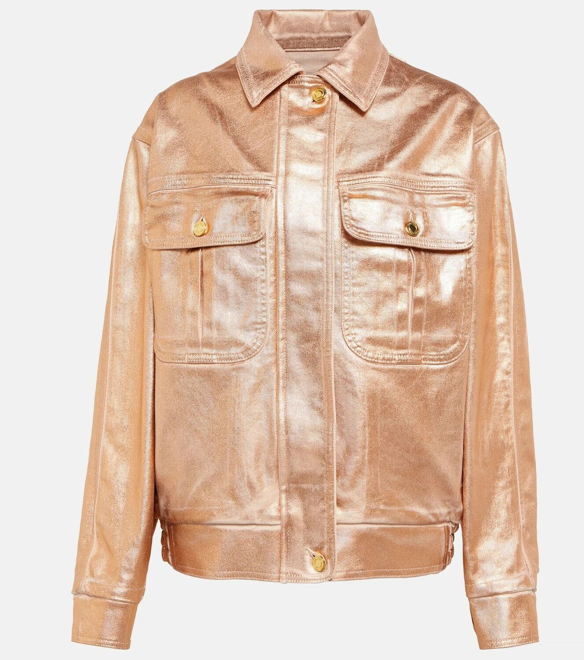 Tom Ford o1w1db10225 GID079 Denim Jacket in All Nude Size XS / US 0-2 / IT 36-38 - 1 Thumbnail