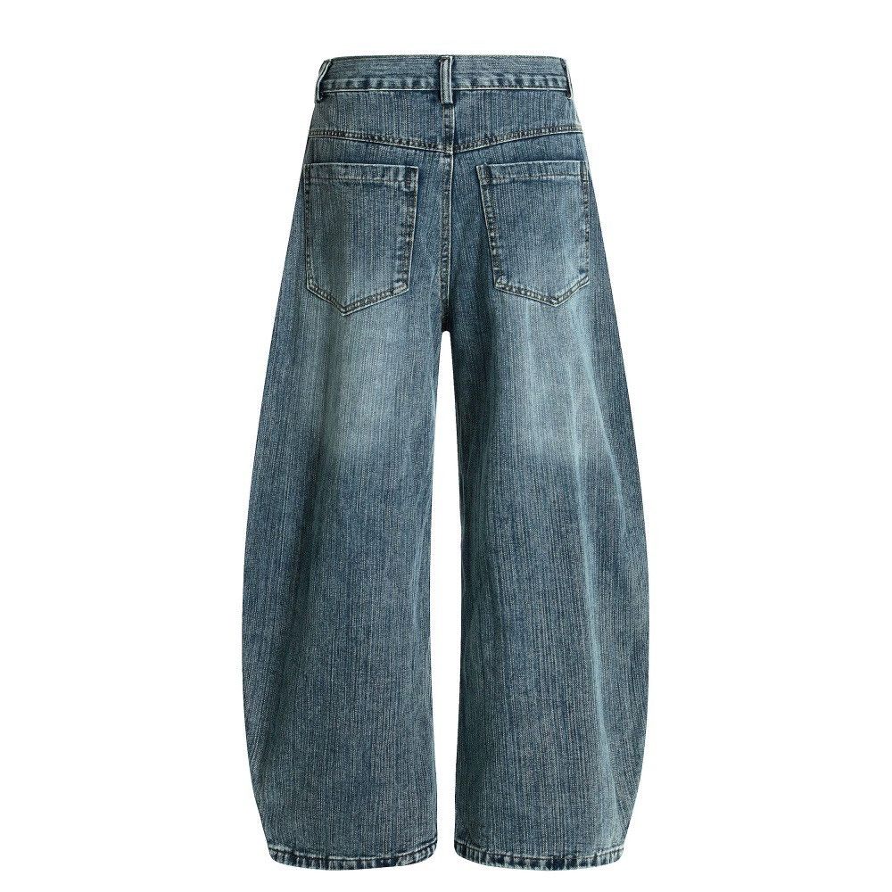 Jean Loose men's distressed washed ornamental scimitar jeans Size US 32 / EU 48 - 2 Thumbnail