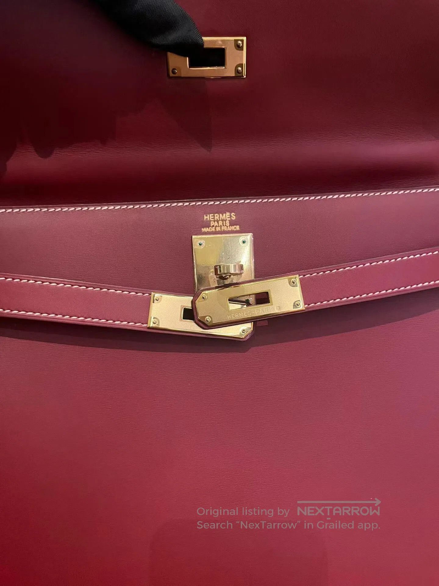 Hermes Hermes Kelly 32 Vintage Burgundy Handbag. Size ONE SIZE - 4 Thumbnail