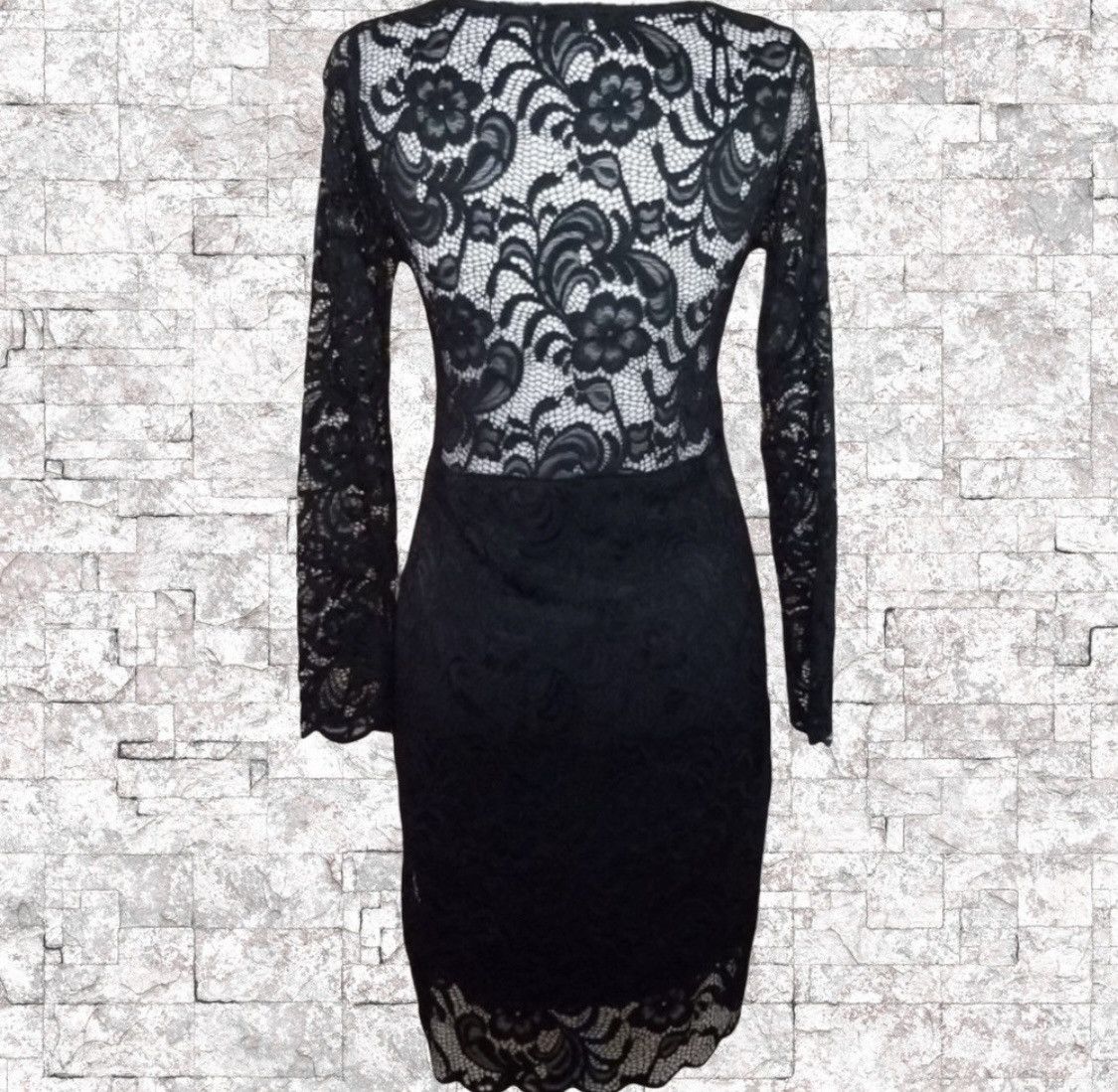 Other FLORAL EMBROIDERED LACE OPEN BACK COCKTAIL DRESS Size S / US 4 / IT 40 - 2 Thumbnail