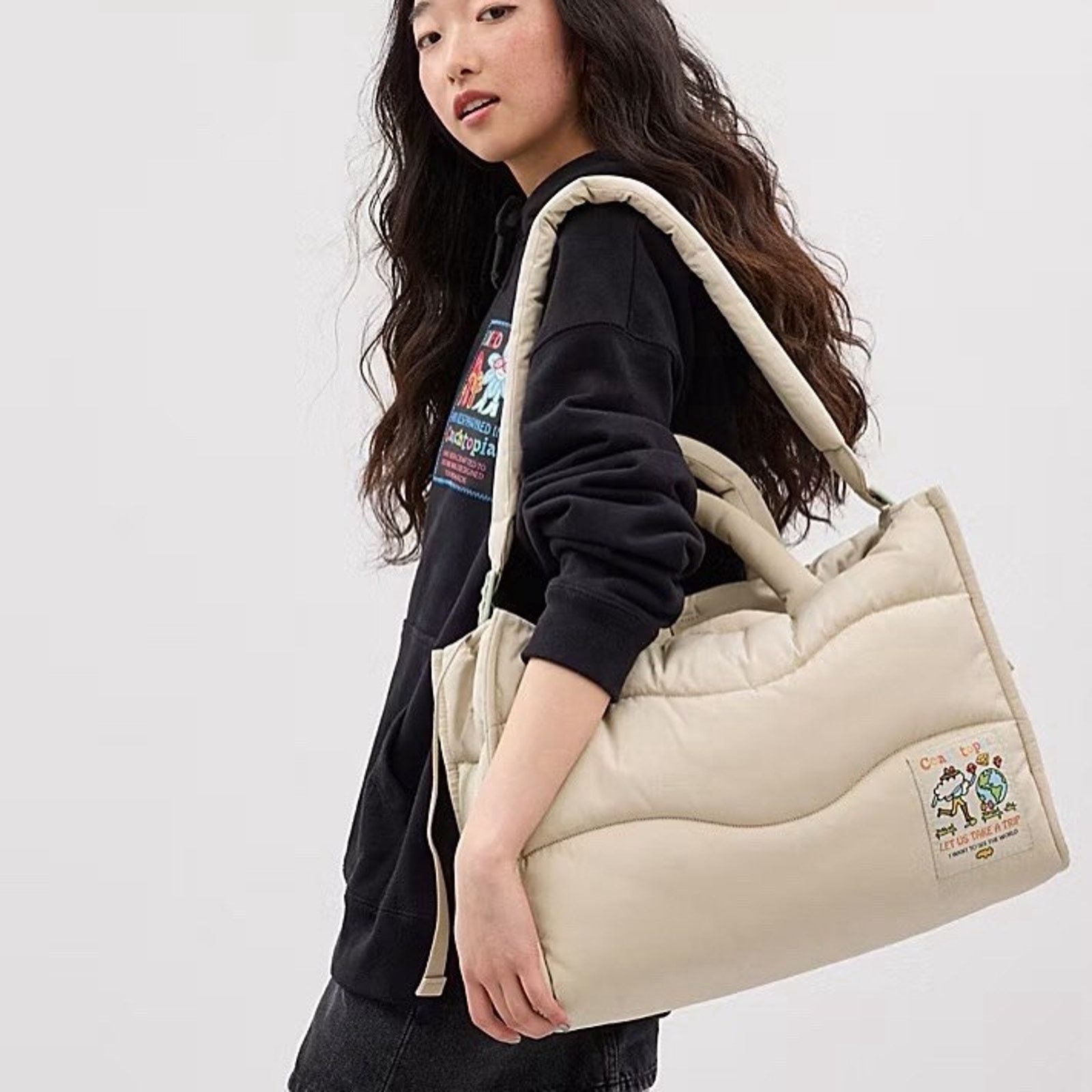 Coach NWT Coach Large Tote Shopper Shoulder Bag CQ057 Cloud Size ONE SIZE - 10 Thumbnail