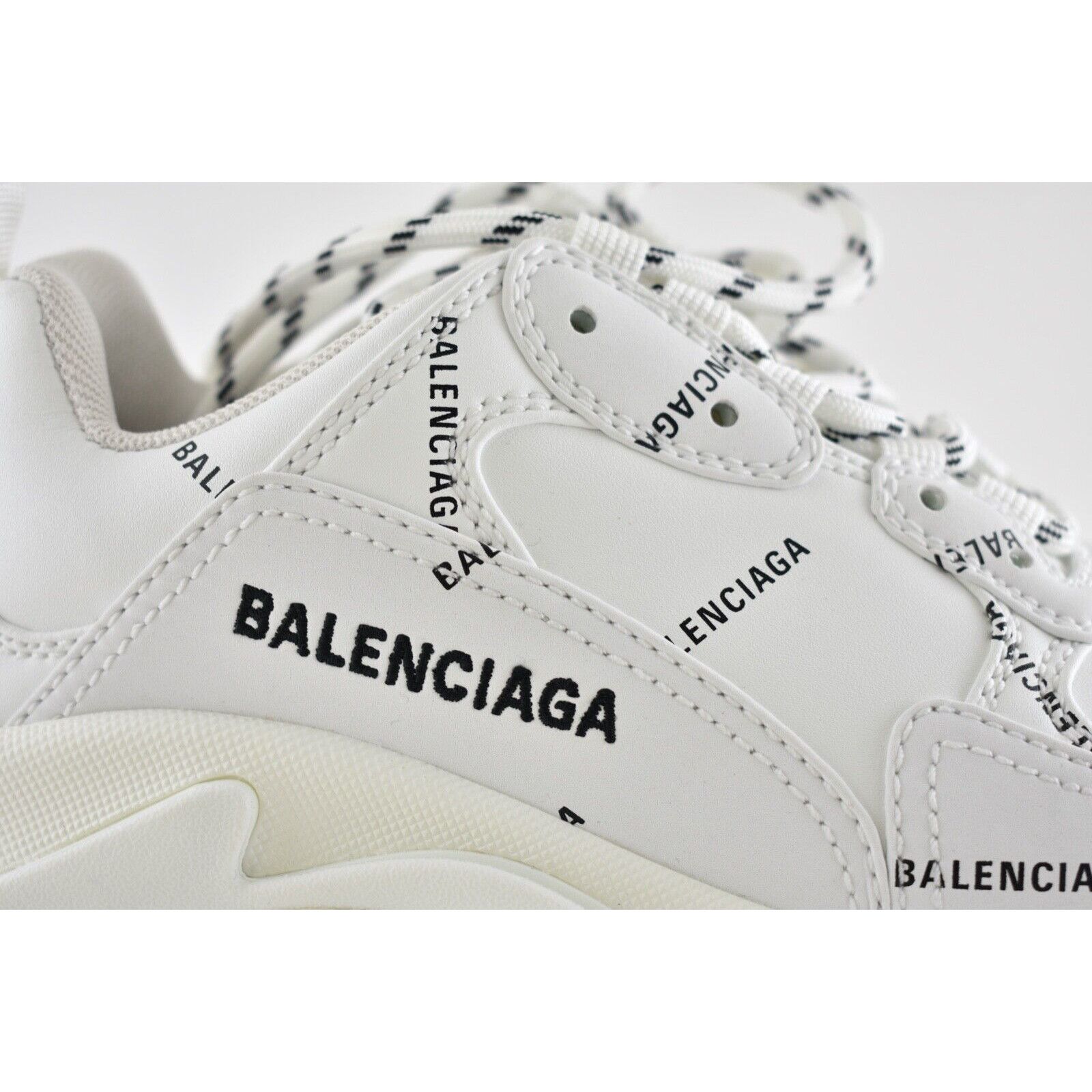 Balenciaga Triple S Sneaker All Over Logo Platform Flat Trainer 42 Size US 12 / IT 42 - 4 Thumbnail