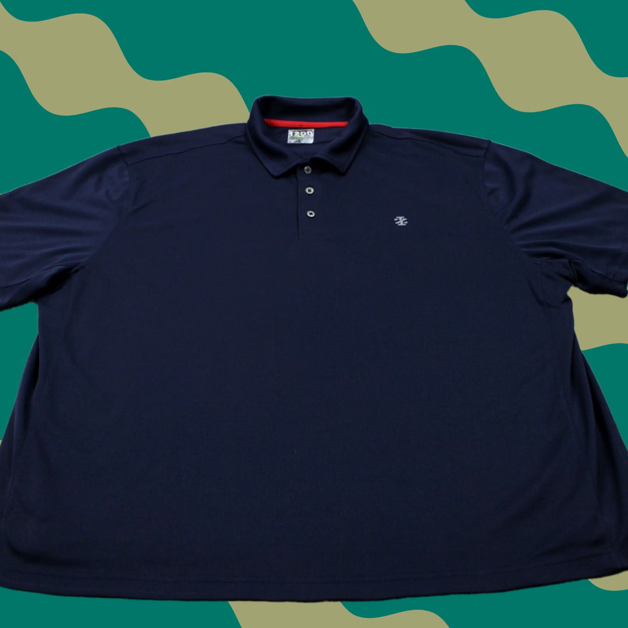 Izod IZOD Polo Shirt mens 2XL XXL Blue Polyester Stretch Short Sleeve Golf Pullover Size US XXL / EU 58 / 5 - 1 Thumbnail