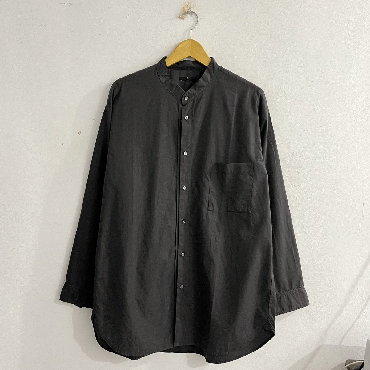 Jil Sander × Uniqlo Uniqlo X Jil Sander Basic Minimalist Stand Collar Shirt Size US XL / EU 56 / 4 - 1 Thumbnail