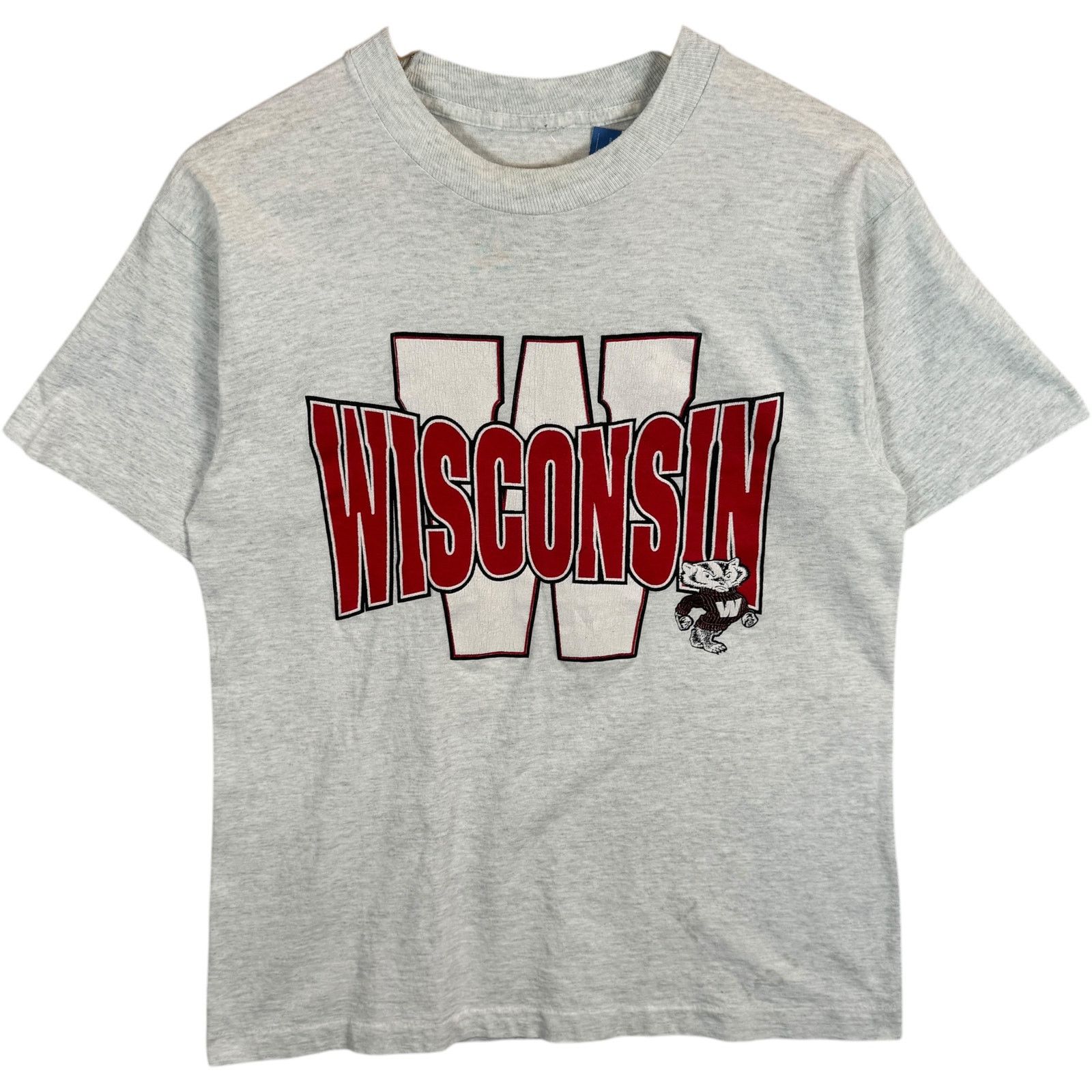 Vintage Vintage University Of Wisconsin Badgers Spellout Tee Medium Size US M / EU 48-50 / 2 - 1 Thumbnail