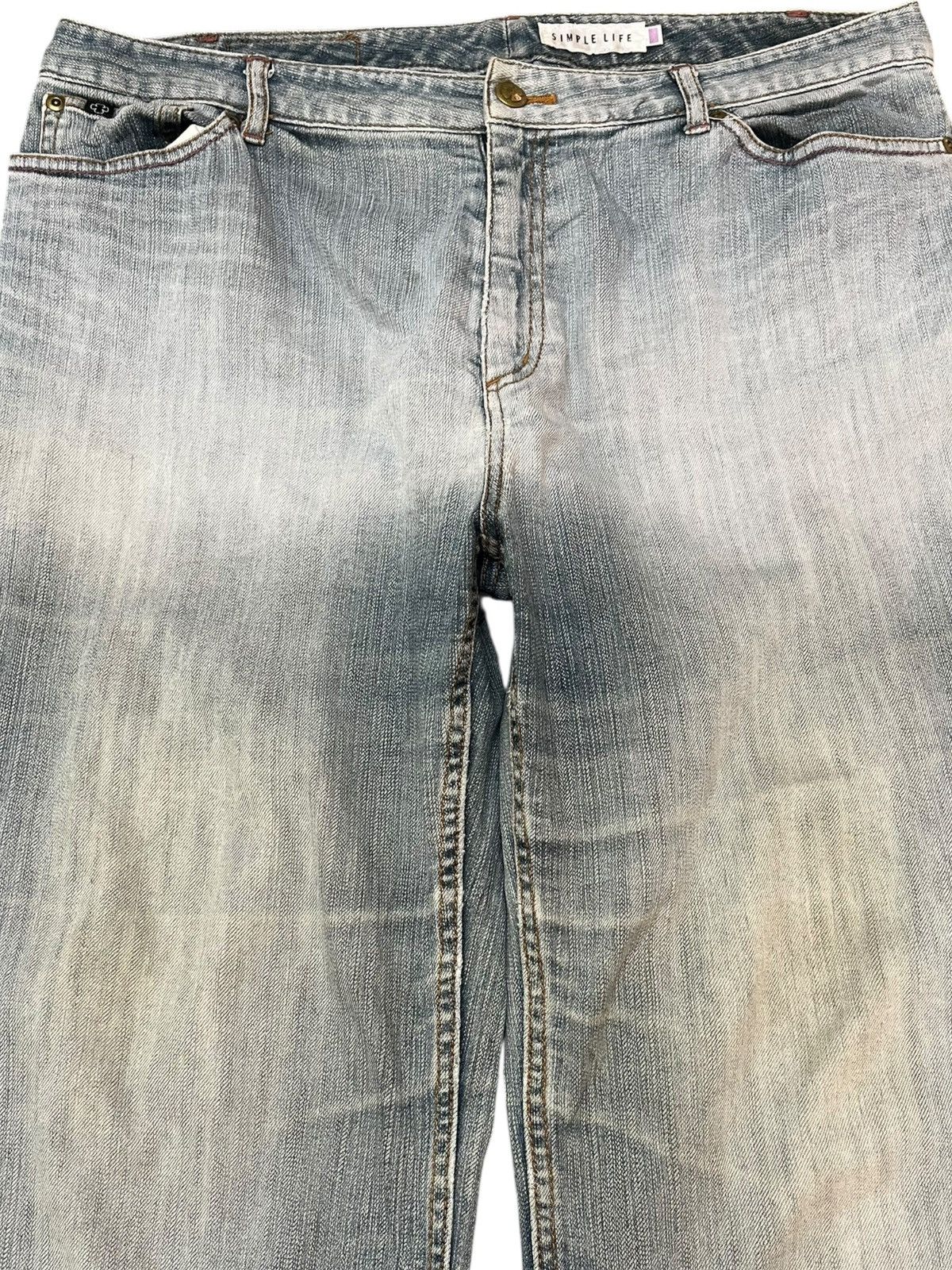 Japanese Brand Vintage Simple Life Baggy Faded Denim Size US 35 - 2 Thumbnail
