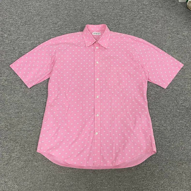 Balenciaga Balenciaga size 34 Double b powder short sleeve shirt Size S / US 4 / IT 40 - 1 Thumbnail