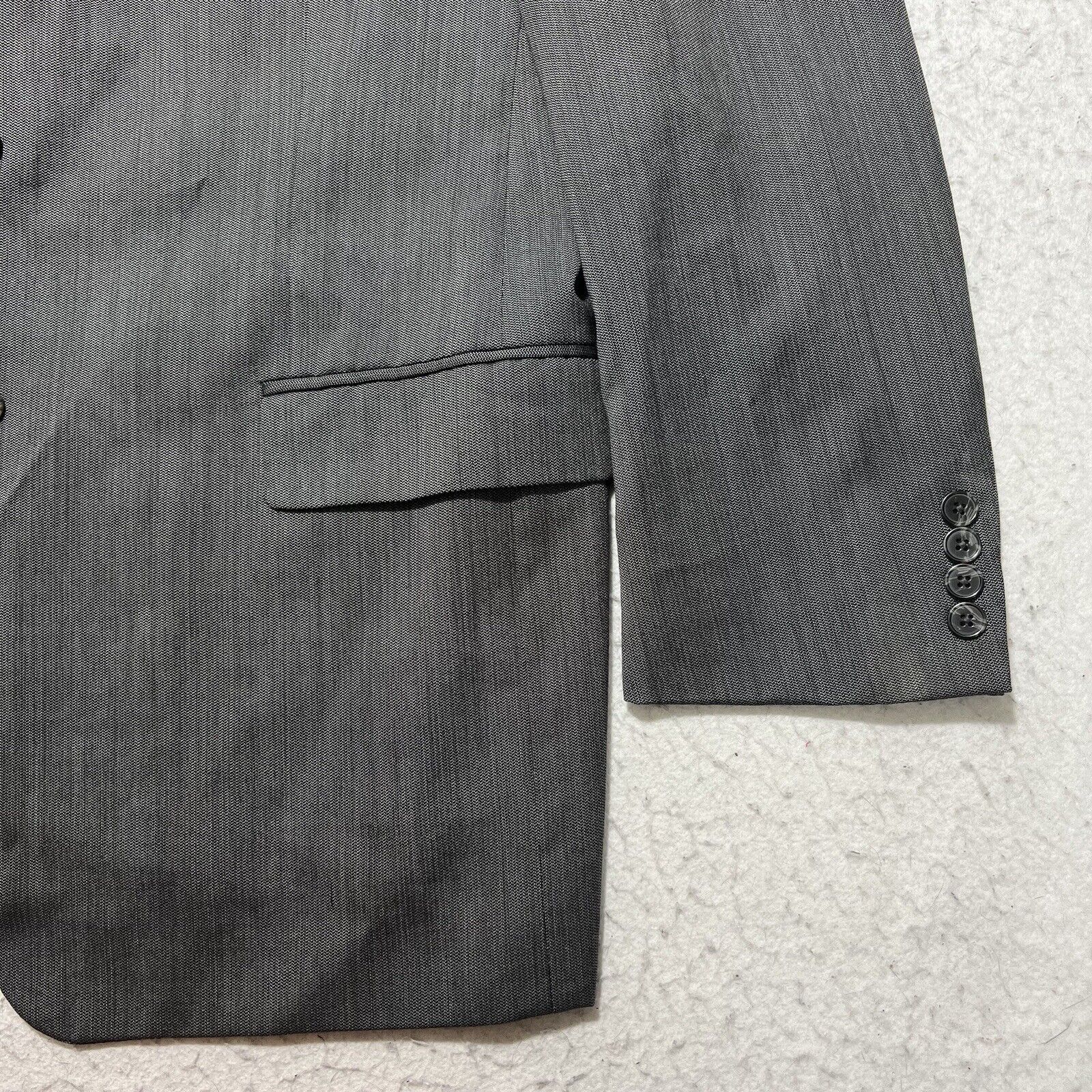 Joseph Abboud Joseph Abboud Worsted Wool Gray Suit Jacket Nordstrom USA Size 44L - 5 Thumbnail