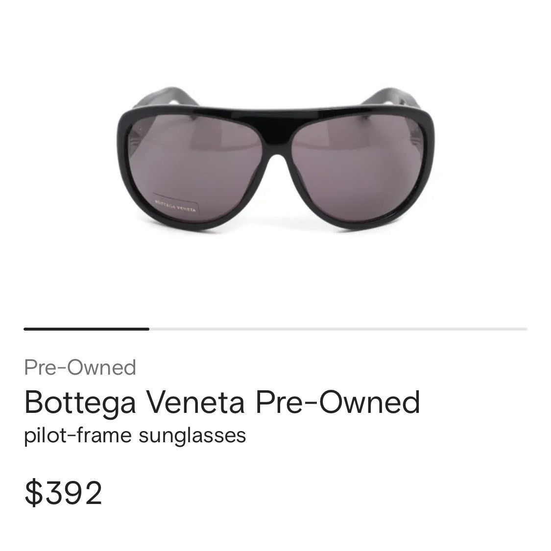 Bottega Veneta Bottega Veneta Sunglasses Leather & Silver (Prada, Gucci) Size ONE SIZE - 1 Thumbnail