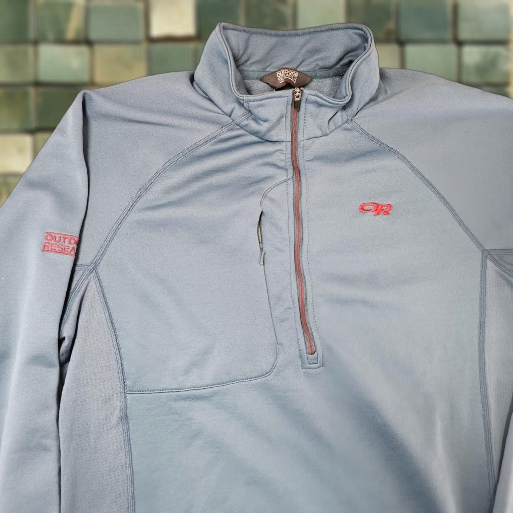 Outdoor Research Outdoor Research Pullover Mens Large Blue 1/4 Zip Fleece Hiking Stretch Top Size US L / EU 52-54 / 3 - 1 Thumbnail